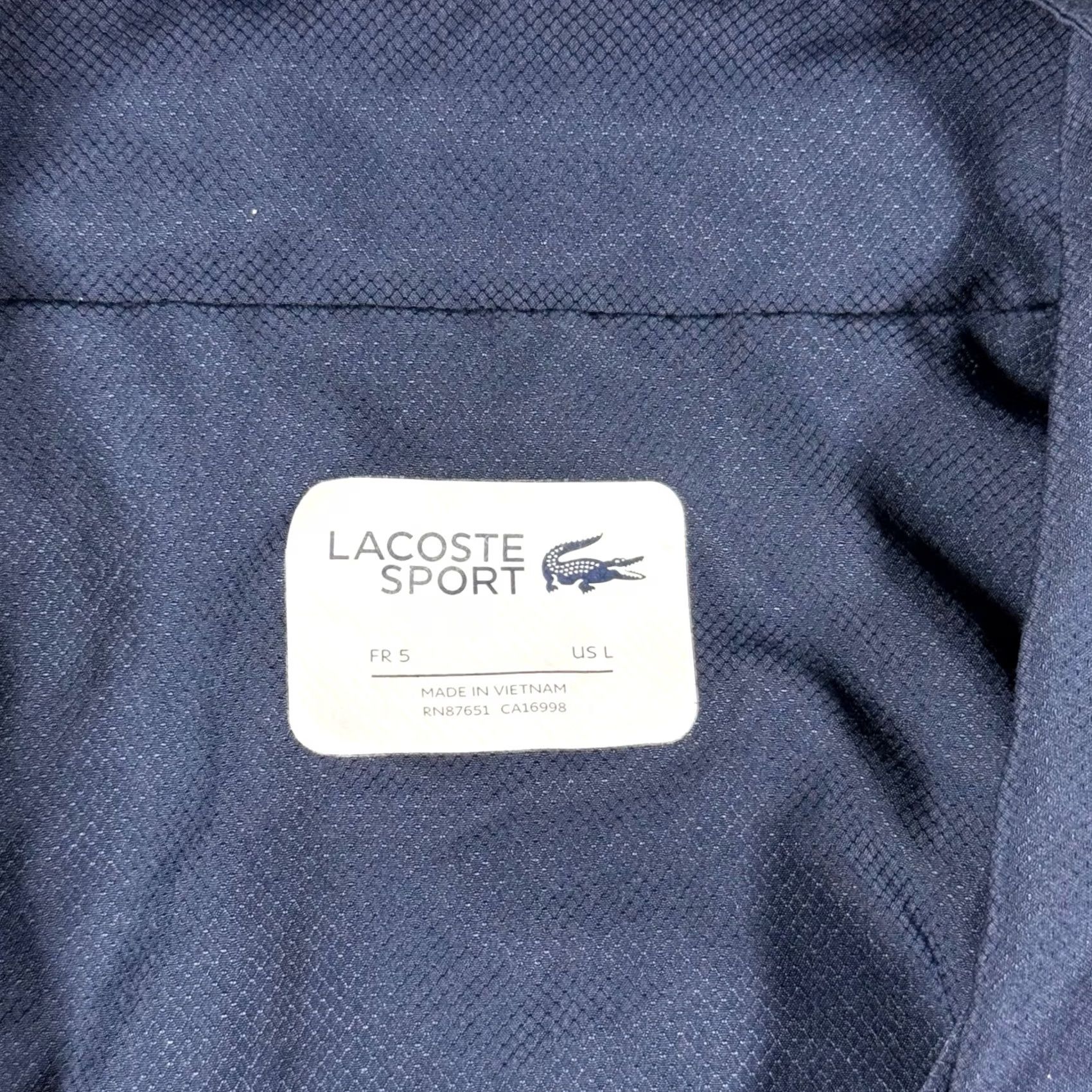 Lacoste Lacoste Multicolor Windbreaker Jacket Men Large Navy Red Colorblock Zip Full Zip Lightweight Pockets Logo Embroidered Size US L / EU 52-54 / 3 - 3 Thumbnail