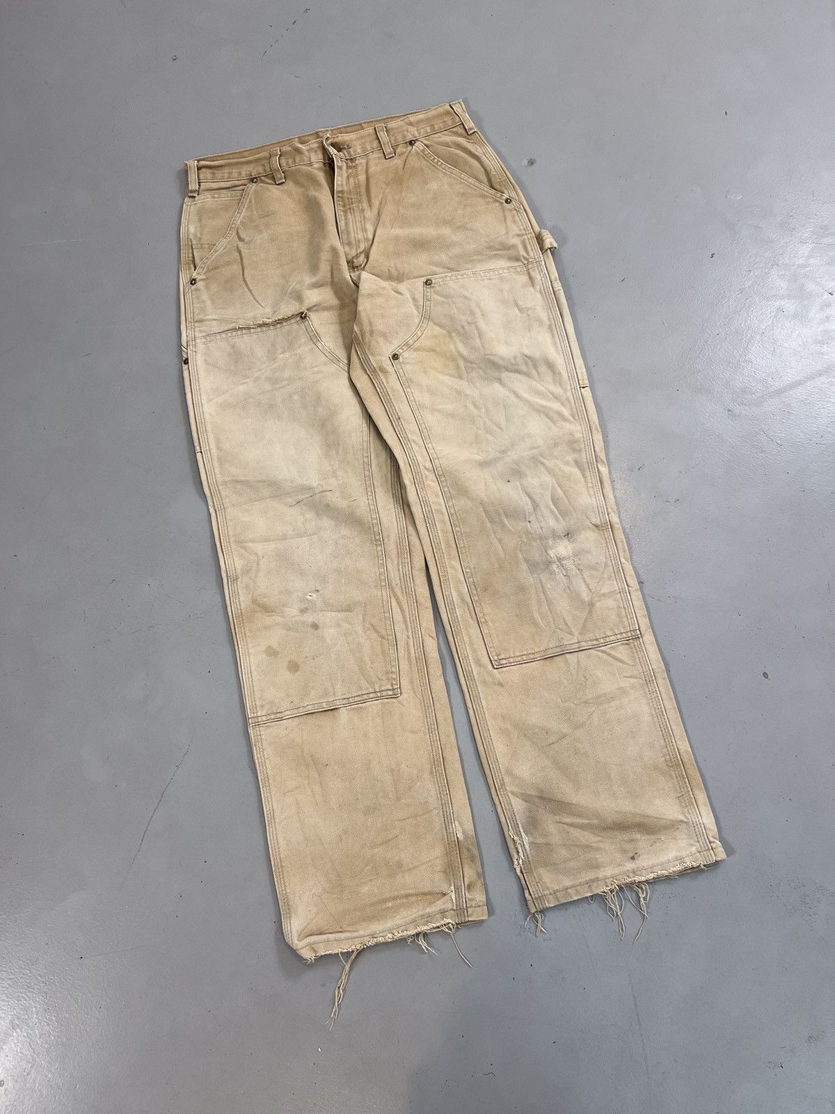 Carhartt Vintage Carharttt B01 BRN sun-fade double knee workwear Size US 32 / EU 48 - 2 Thumbnail