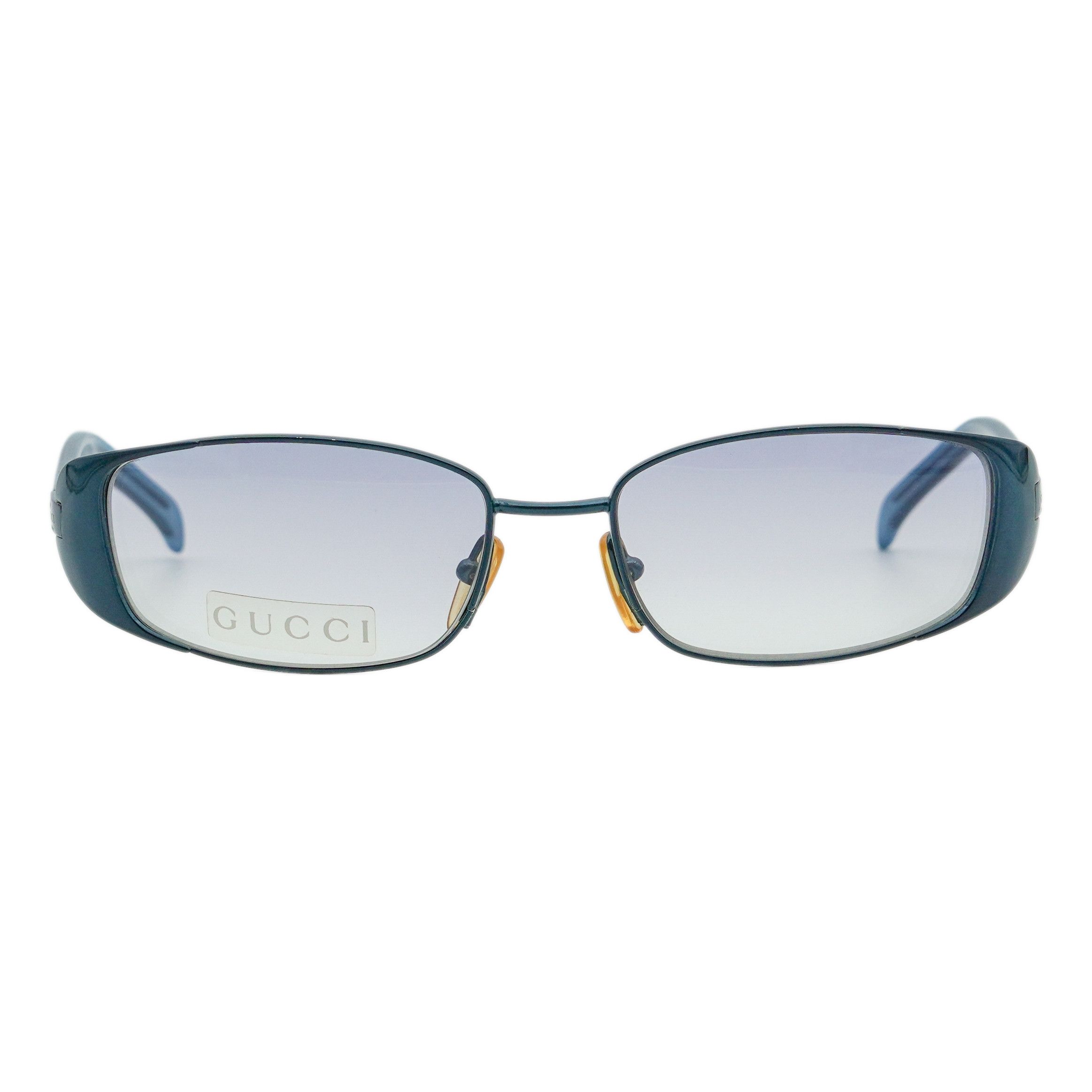 Gucci Vintage Gucci GG 2658 Blue Wrap Rectangular Logo Sunglasses Size ONE SIZE - 2 Thumbnail