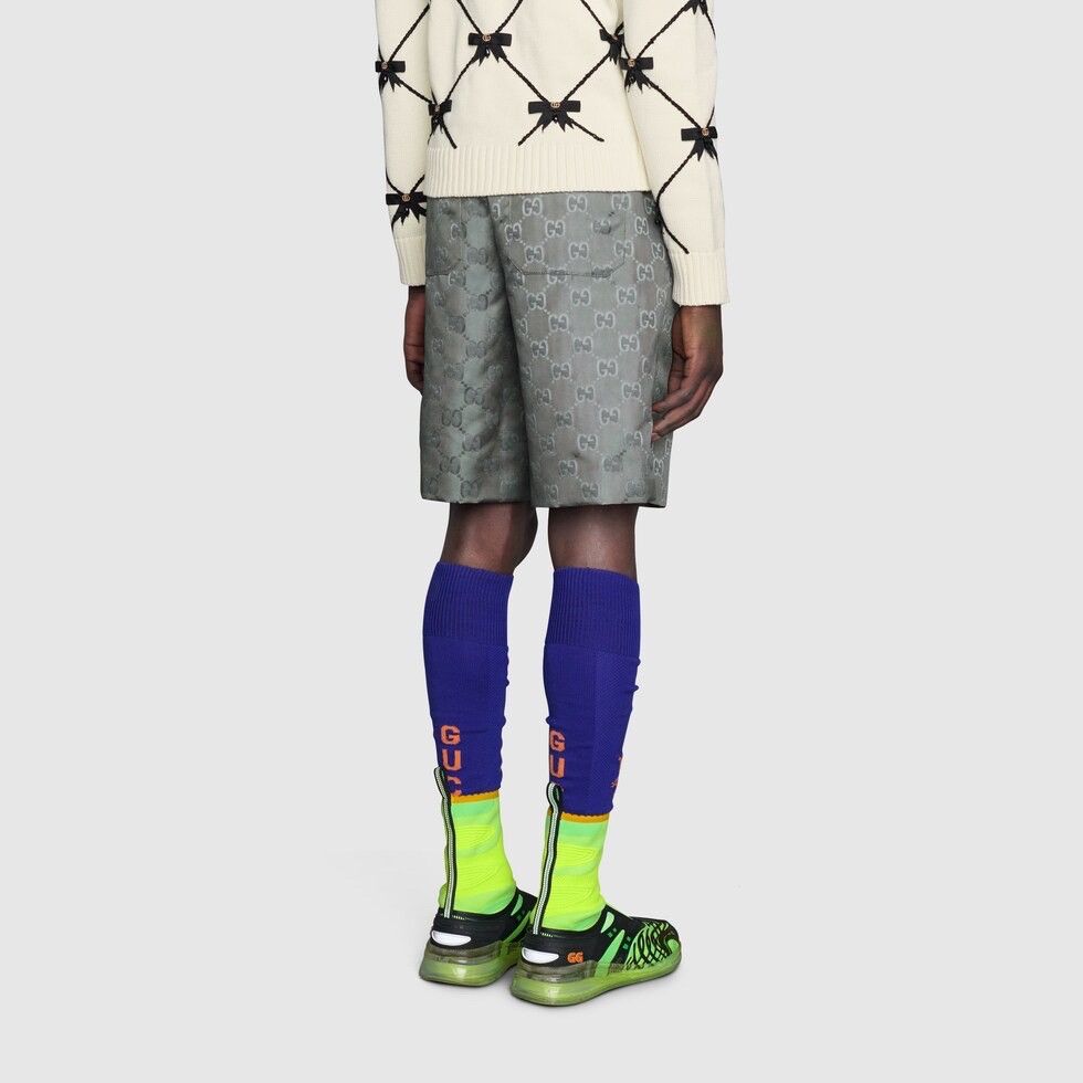 Gucci Monogram Logo Print Shorts