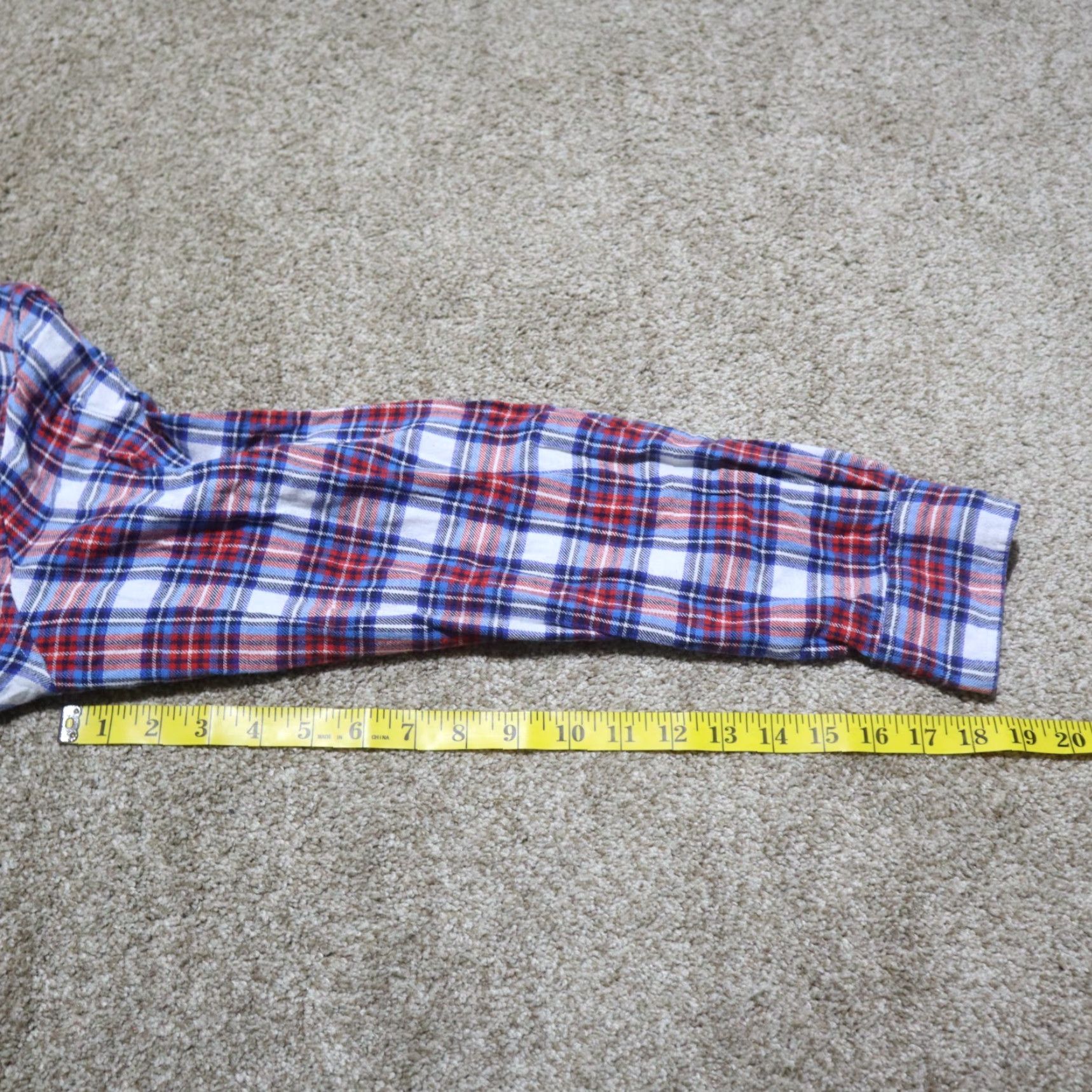 Chaps Chaps Shirt Adult Large Red Plaid Button Down Brushed Flannel Cotton Pocket 90s Outdoor Preppy Mens Size US L / EU 52-54 / 3 - 6 Thumbnail