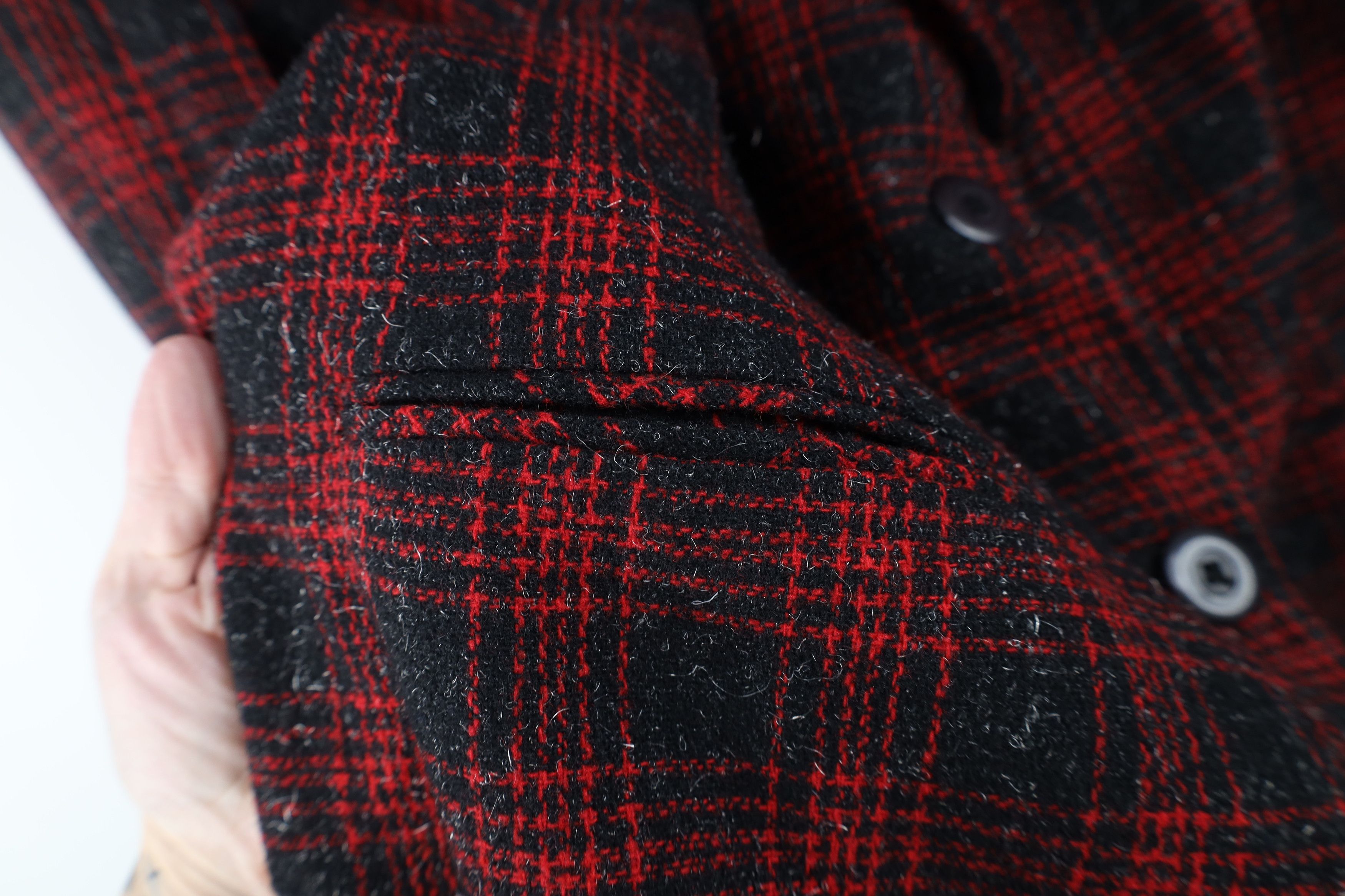 Vintage Vintage 90s Wool Tweed Suit Coat Blazer Jacket Red Plaid Size XXL / US 16-18 / IT 52-54 - 6 Thumbnail