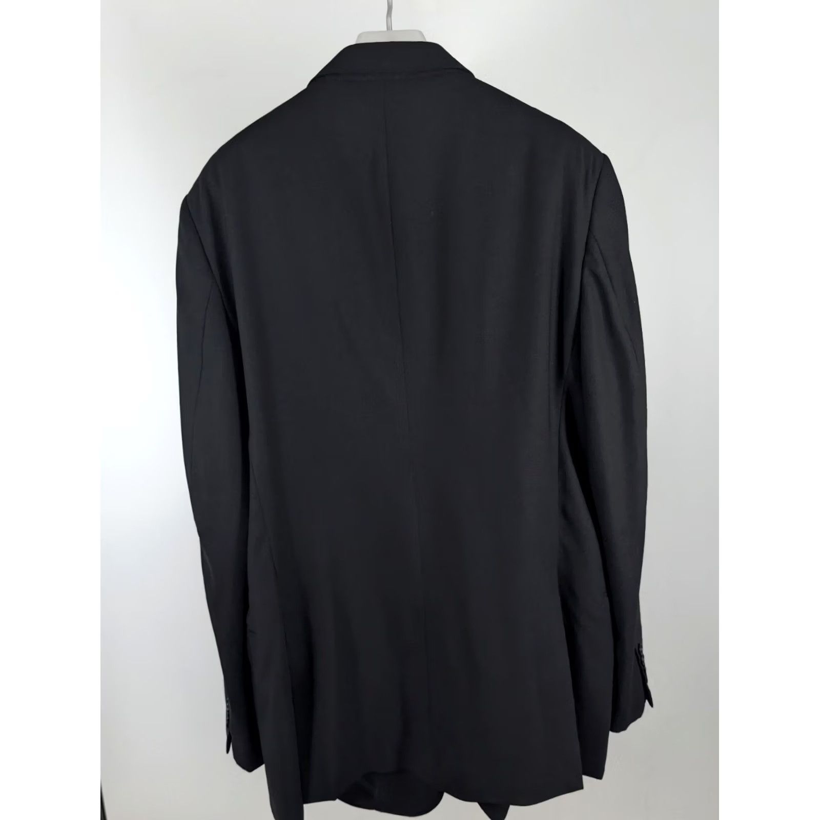 Giorgio Armani VINTAGE Giorgio Armani Blazer Sport Coat Black Wool 50 Formal Men Wool Blazer Italy 90s 2000s Armani Collezioni Mens Size 44R - 3 Thumbnail