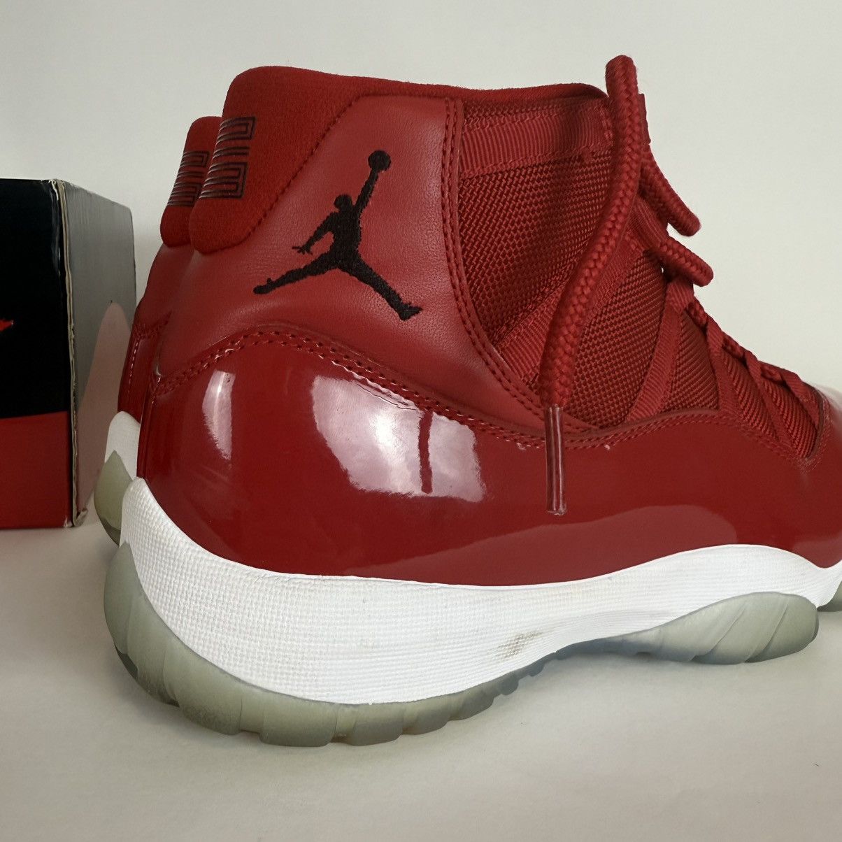 Jordan Brand × Nike Size 10.5-Jordan 11 Win Like ‘96 LIGHTLY WORN red white Size US 10.5 / EU 43-44 - 14 Thumbnail