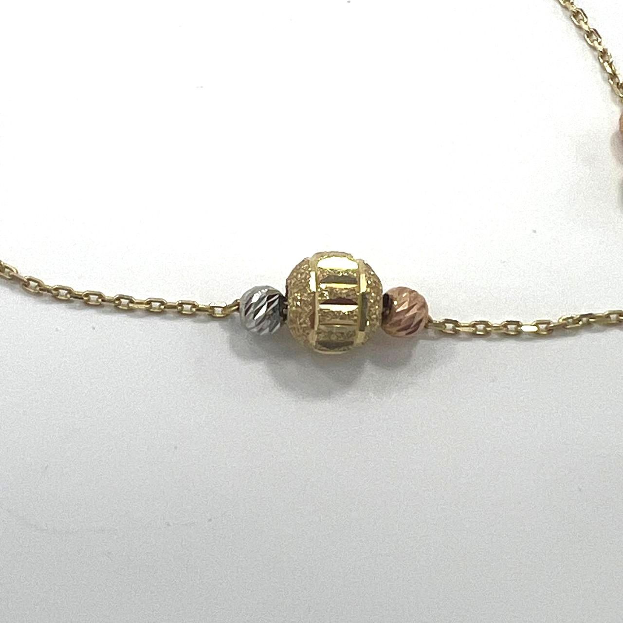 Other 14K tri-color gold bead bracelet in white rose yellow tonelo Size ONE SIZE - 3 Thumbnail