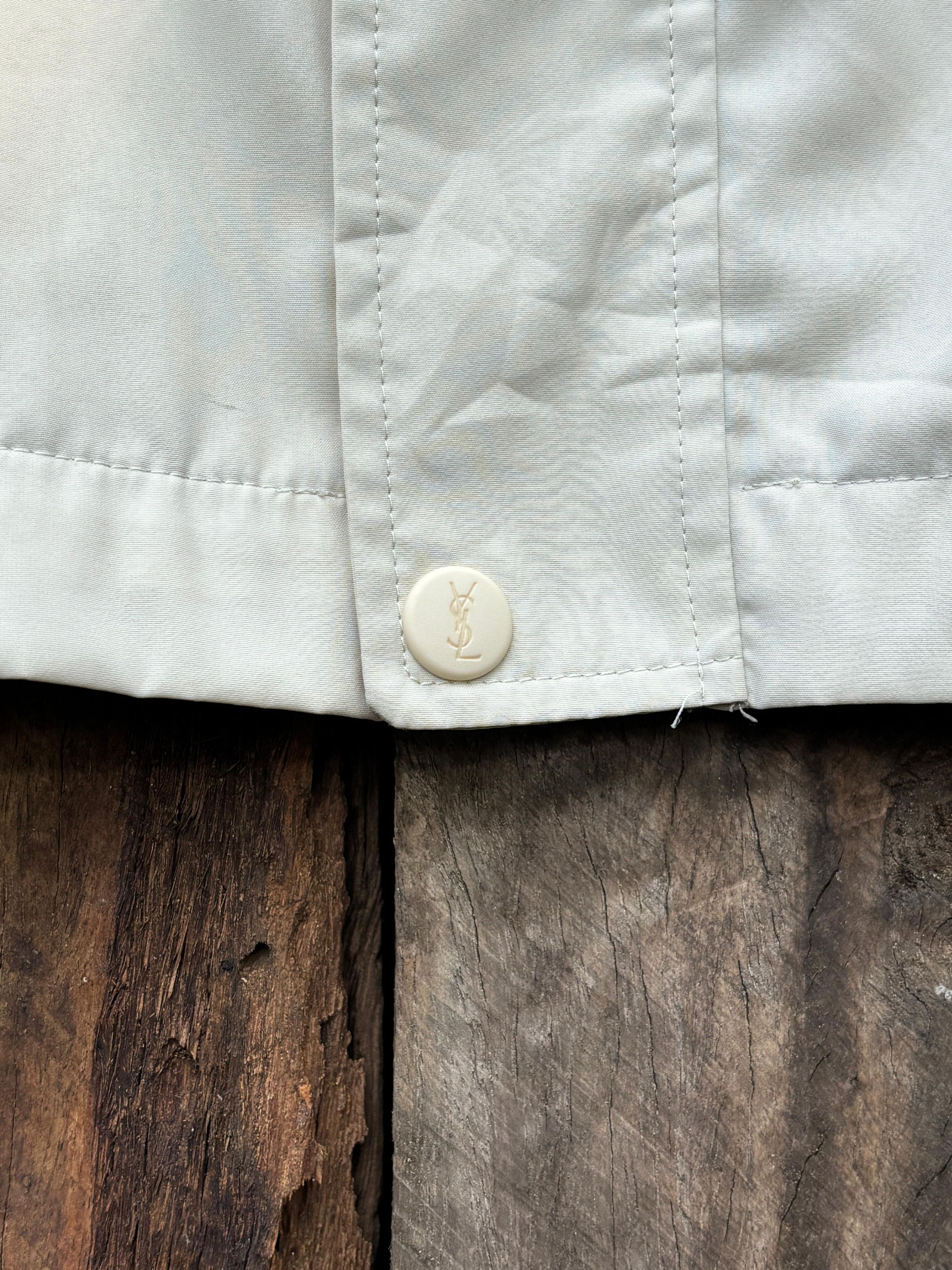 Saint Laurent Paris Vintage Yves Saint Laurent Pour Homme Big Logo Beige Jacket Size US L / EU 52-54 / 3 - 6 Thumbnail