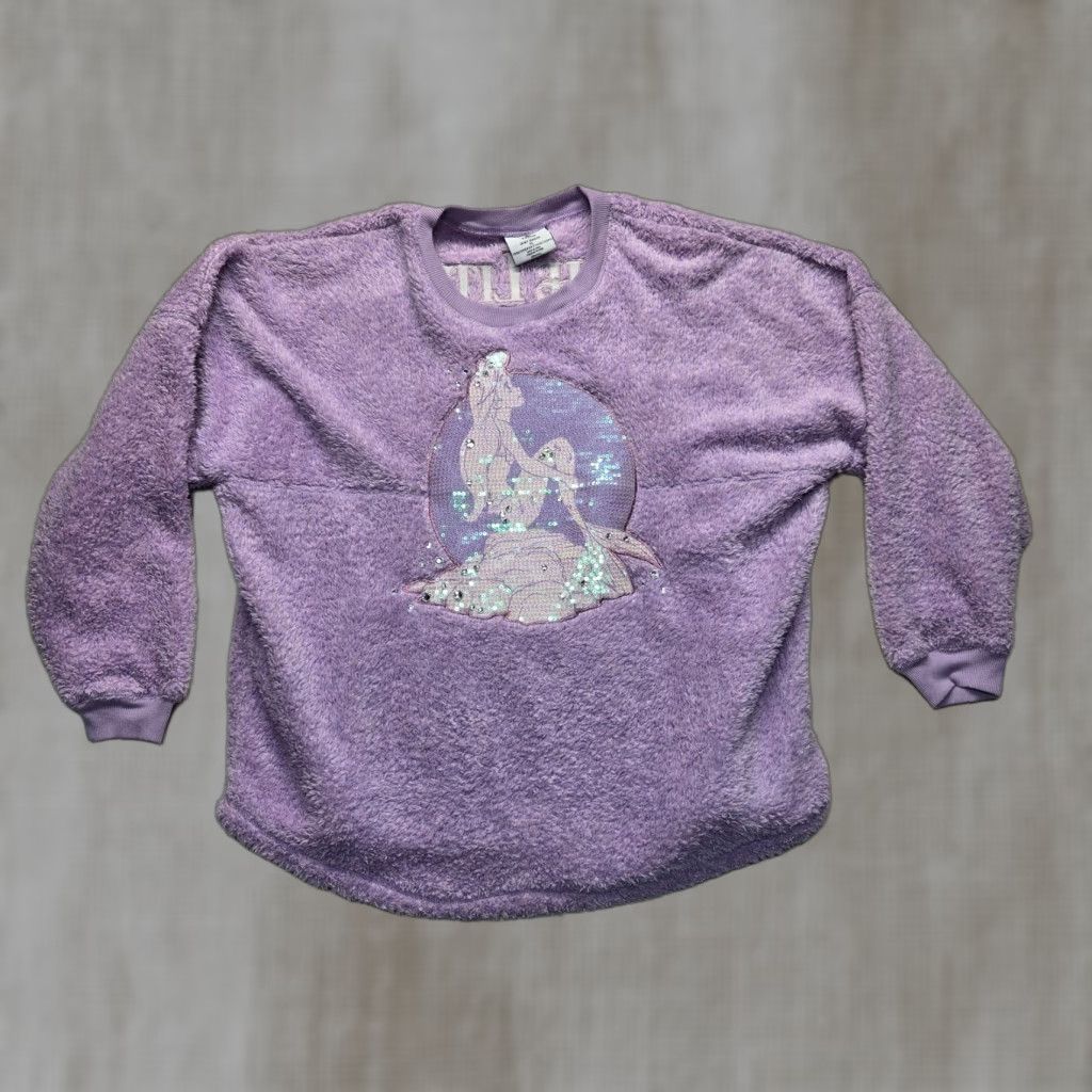 Disney DISNEY The Little Mermaid Anniversary Spirit Jersey Fuzzy Fleece Purple Size XL Size XL / US 12-14 / IT 48-50 - 1 Thumbnail