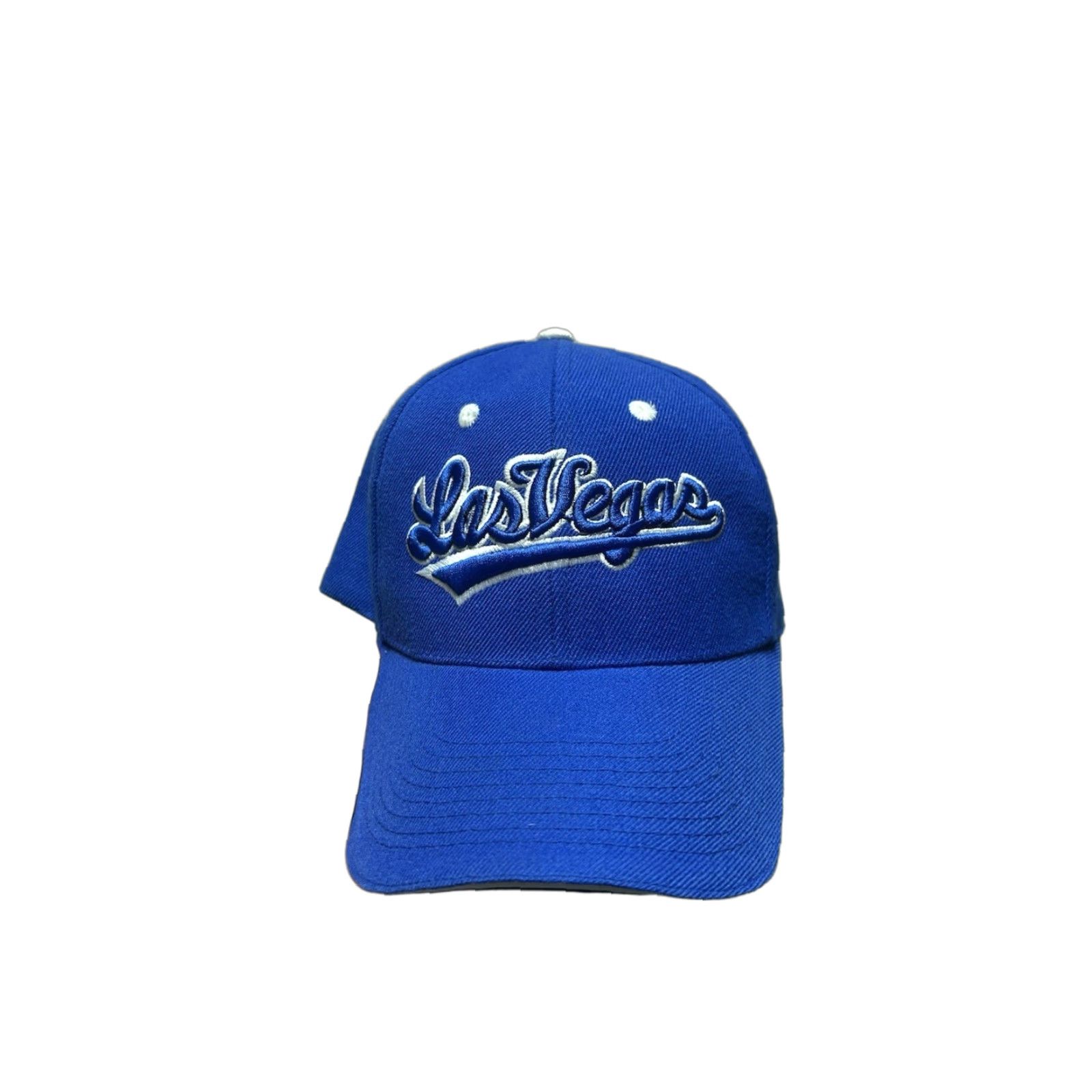 Vintage VINTAGE strapback hat cap Las Vegas Nevada script embroidered blue adjustable Mens Adjustable cap hat Size ONE SIZE - 1 Thumbnail