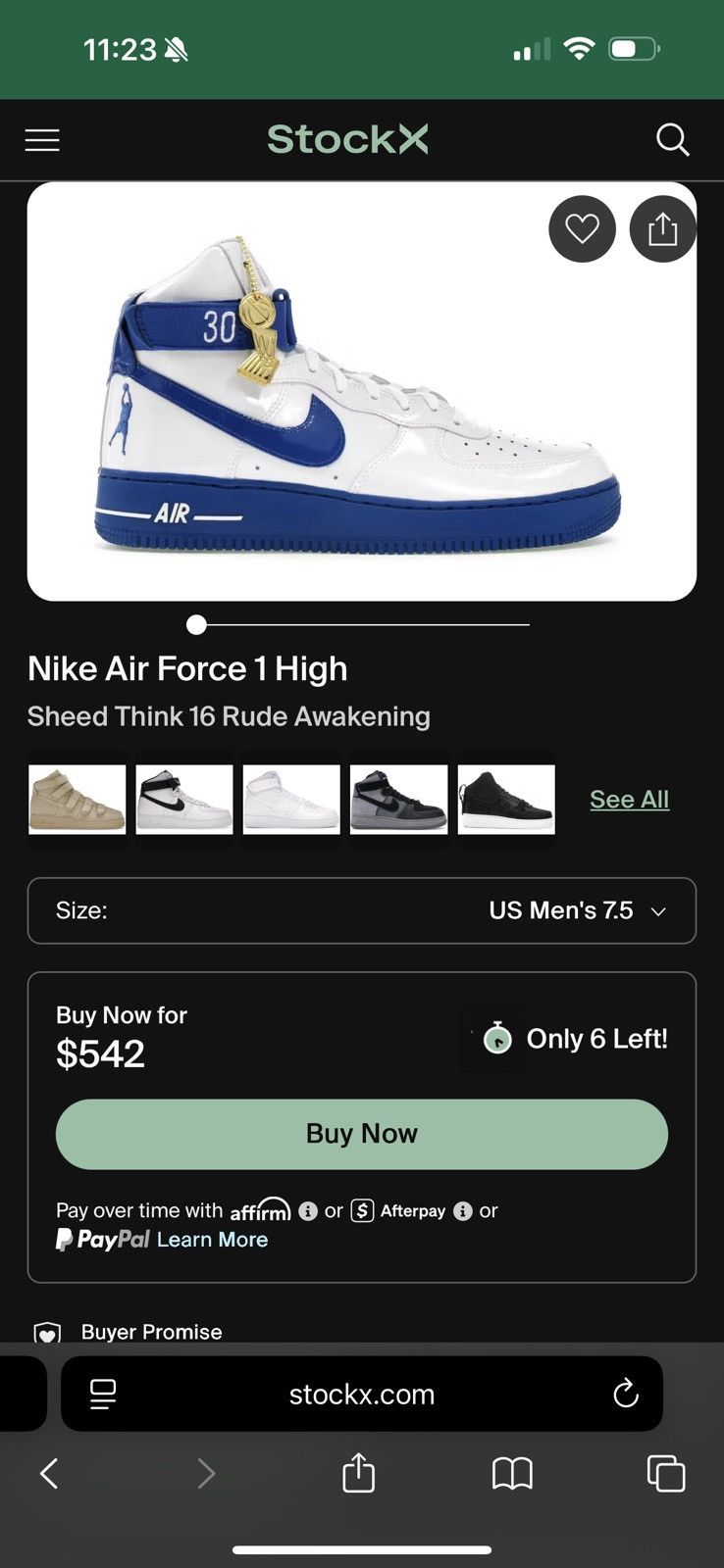 Jordan Brand Nike Air Force 1 High Sheed Think 16 Rude Awakening Size US 7.5 / EU 40-41 - 1 Thumbnail