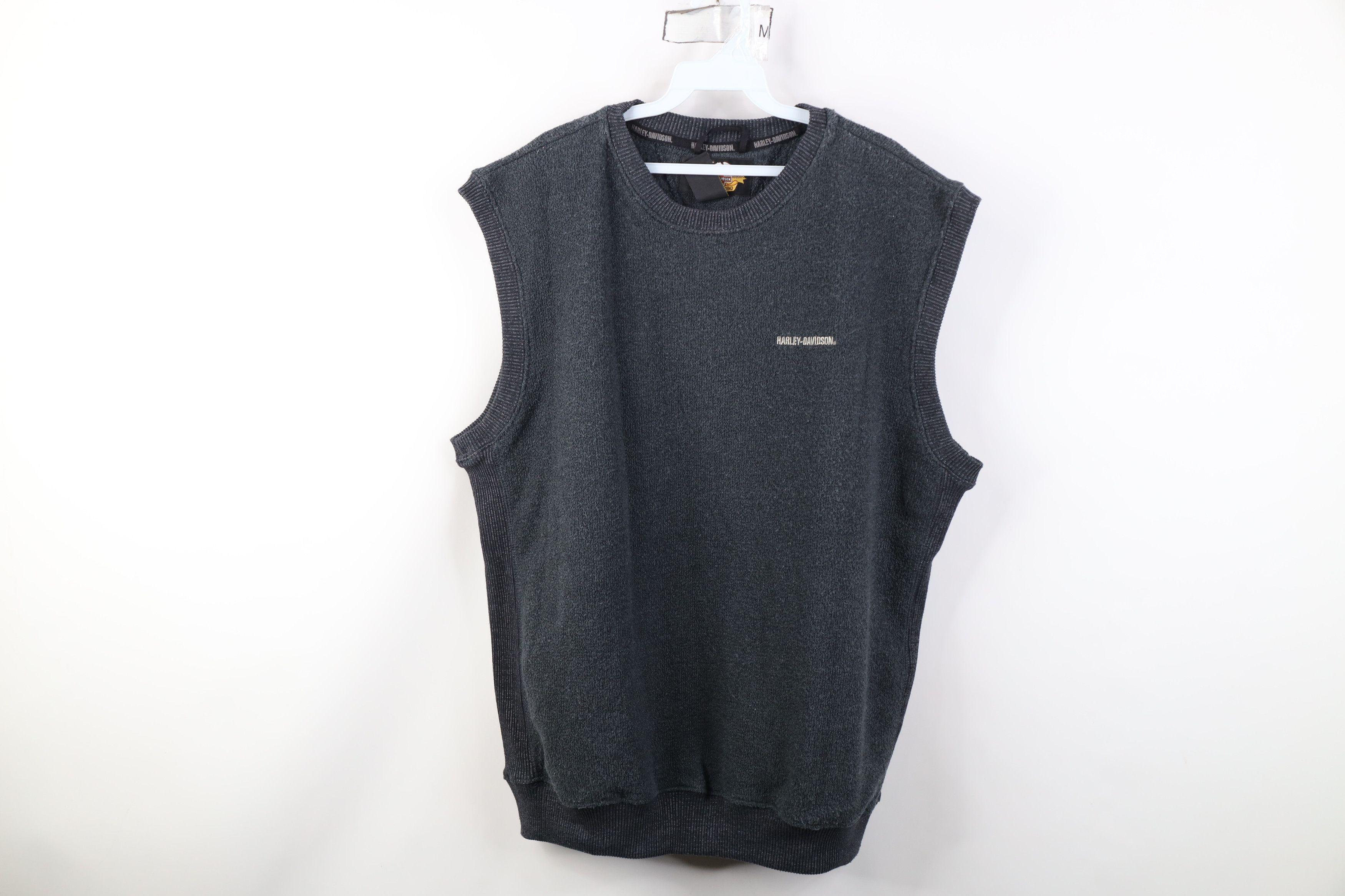 Harley Davidson Vintage 90s Harley Davidson Terry Cloth Sweater Vest USA Size US L / EU 52-54 / 3 - 1 Thumbnail