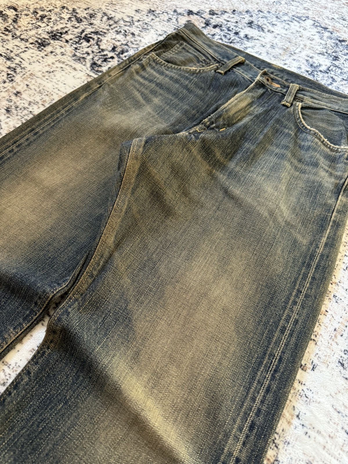 Beams Plus × Orslow Edwin 505 Mud Wash Patina Fade Selvedge Loose Jeans Size US 29 - 9 Thumbnail