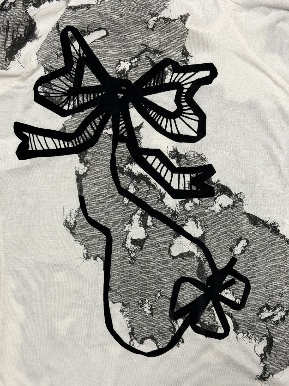 Dior CHRISTIAN DIOR S/S 2006 Lace Print Cut-Out Long Sleeve Top Size XS / US 0-2 / IT 36-38 - 5 Thumbnail