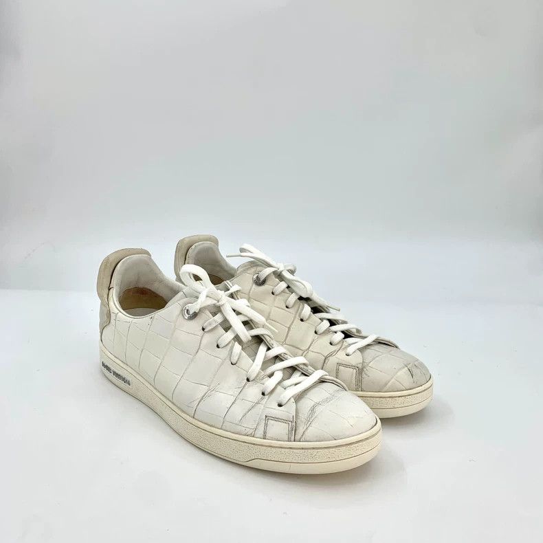 Louis Vuitton Louis Vuitton White Checkerboard Lace Up Casual Sneakers Size US 8.5 / EU 41-42 - 2 Thumbnail