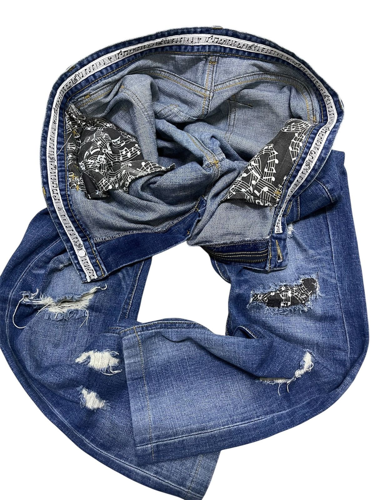 Number (N)ine Number N(ine) Skiny Jeans Distressed Size US 33 - 16 Thumbnail