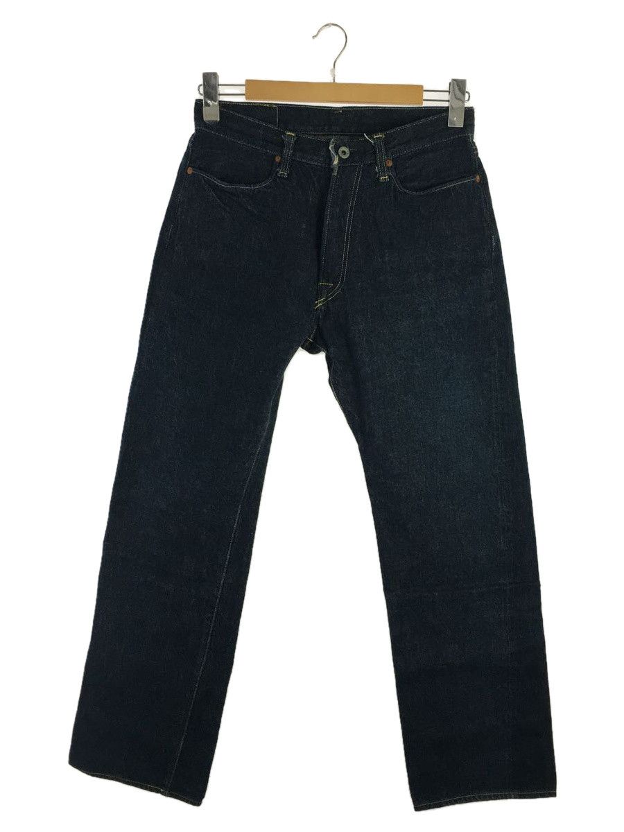Denim Plain Zip Ply Straight Cut Cotton Indigo