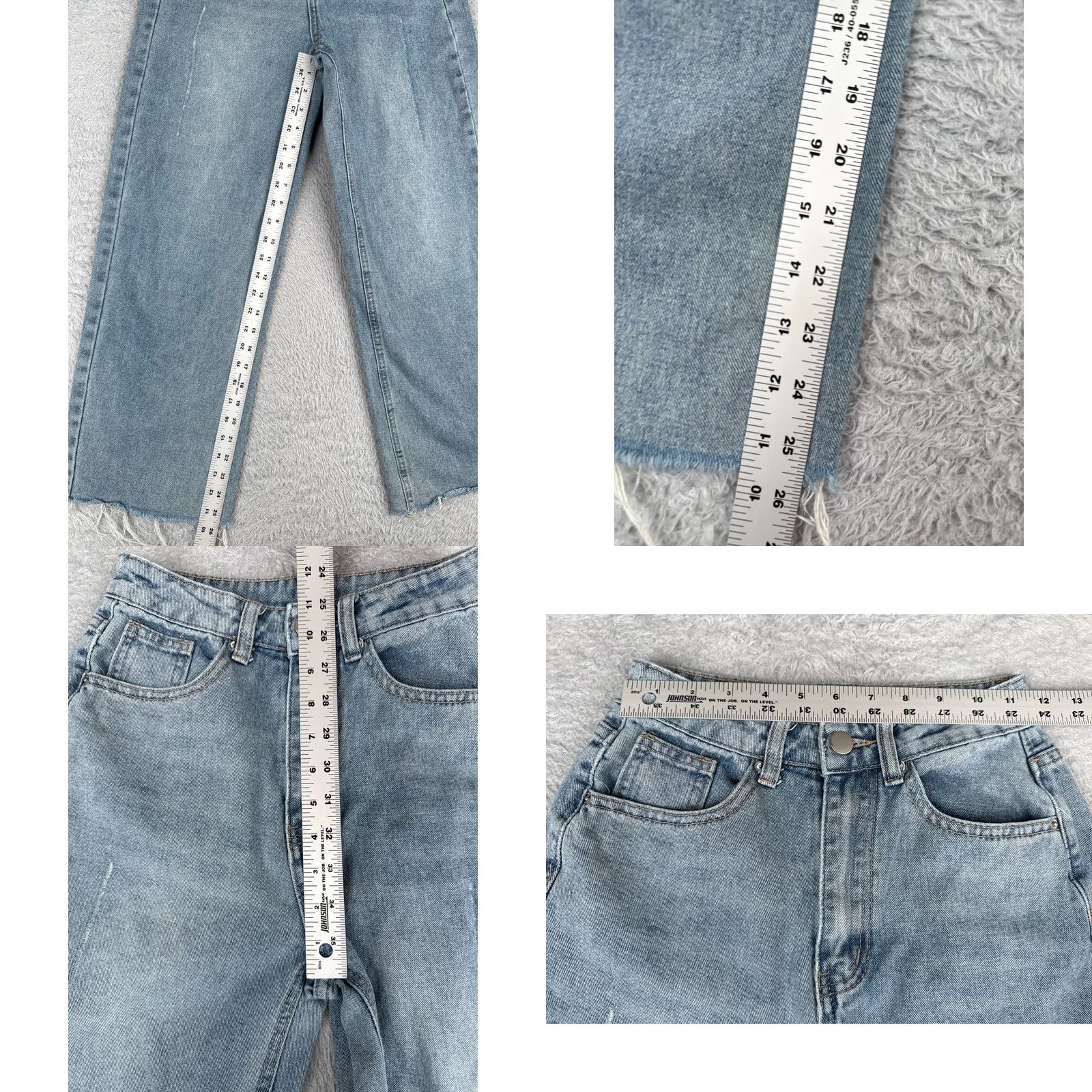 Vintage DAZY Jeans Women 23 Blue High Rise Wide-Leg Cotton Blend Medium Wash 23x26 Jeans Size 40" / US 18 - 8 Thumbnail