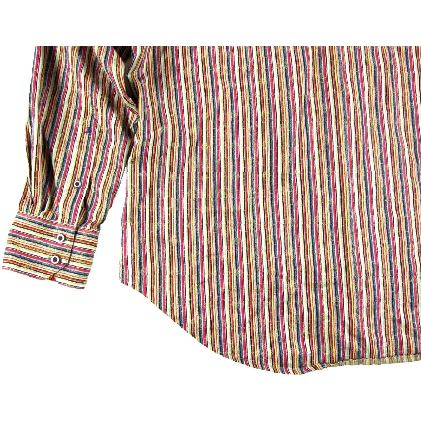 Robert Graham Robert Graham Red Long Sleeve Shirt Button-Up Stripe Shirt L Mens Shirt Size US L / EU 52-54 / 3 - 6 Thumbnail