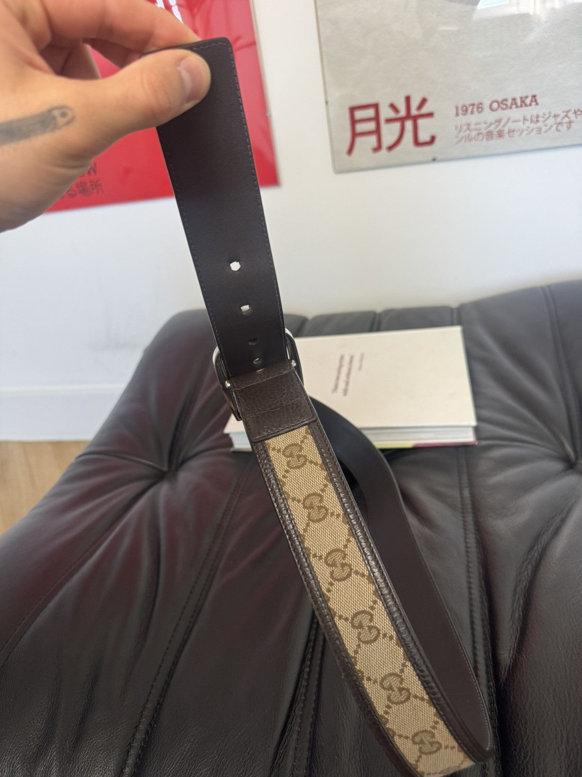 Gucci Gucci GG Monogram Supreme Designer Belt High End Luxury Rare Size ONE SIZE - 6 Thumbnail