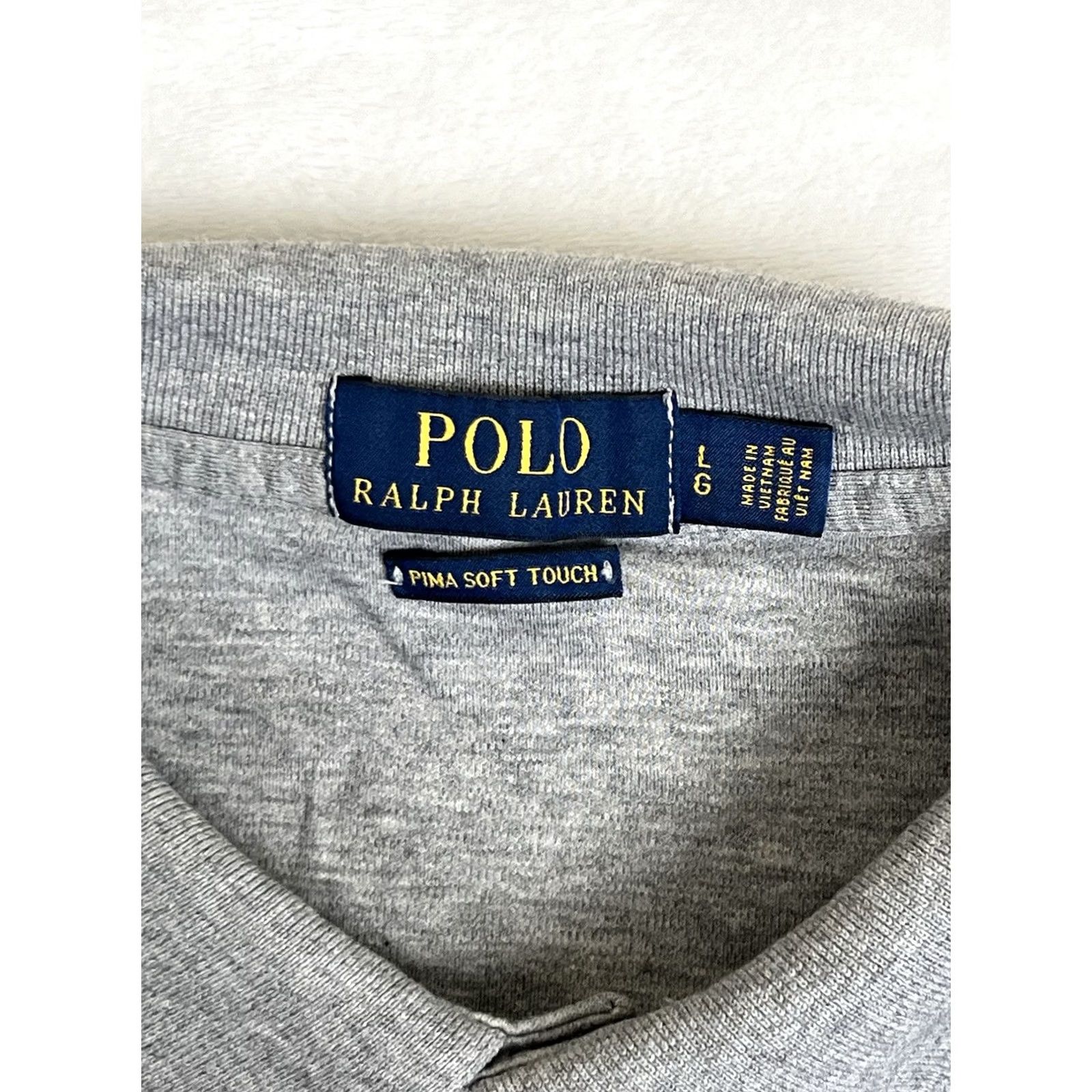 Polo Ralph Lauren Polo Ralph Lauren Polo Shirt Gray Size L Regular Men Cotton Short Sleeve Collared Button Polo Classic Pony Logo Vintage No Size US L / EU 52-54 / 3 - 3 Thumbnail