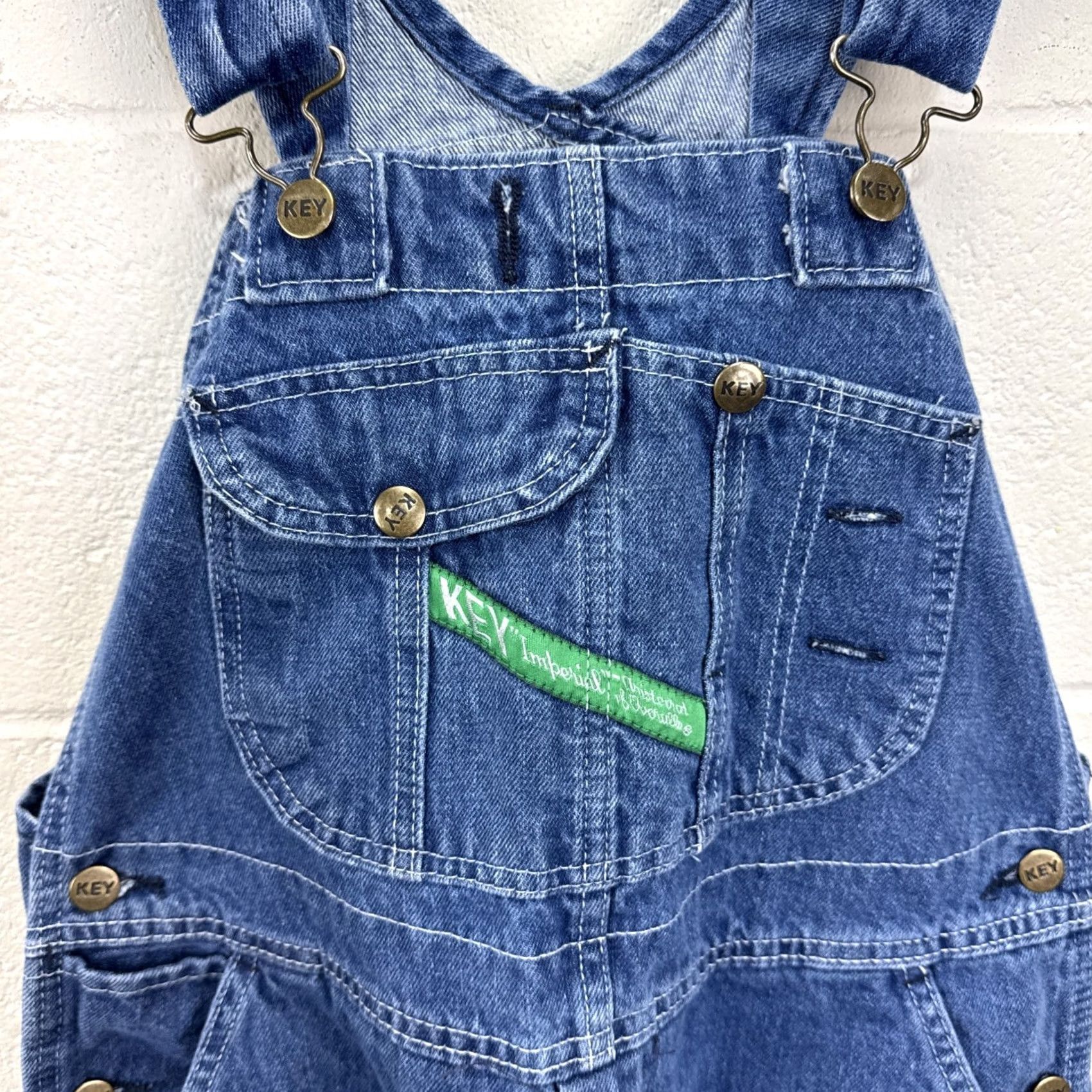 Vintage VINTAGE Key Imperial Overalls Men’s 34X29 Blue Denim Carpenter Workwear Outdoors Jeans 90s Mens Size US 34 / EU 50 - 3 Thumbnail