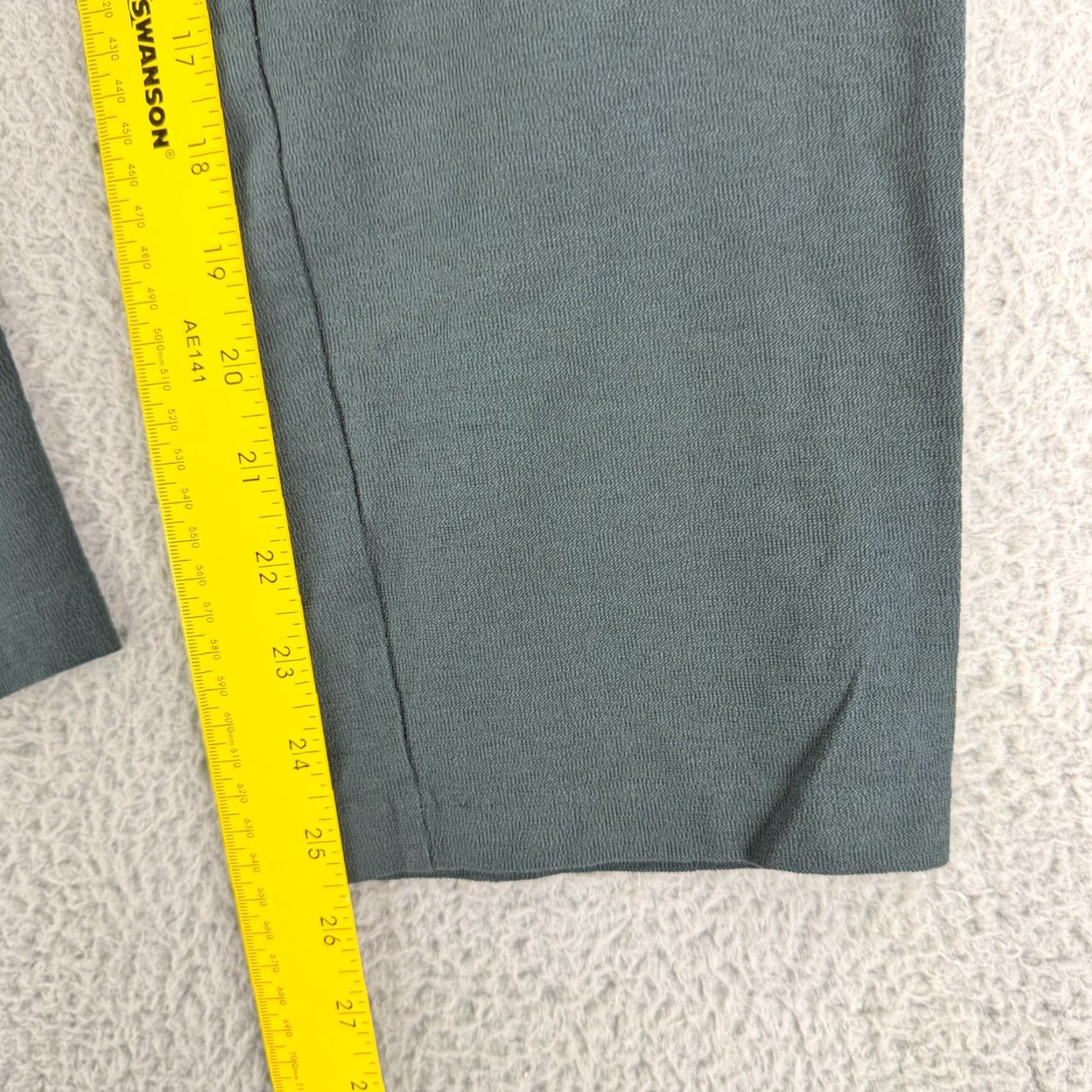 Eileen Fisher Eileen Fisher Cropped Pants Women Large Green Straight Leg Pull On Elastic Waist Size 36" / US 14 / IT 50 - 6 Thumbnail