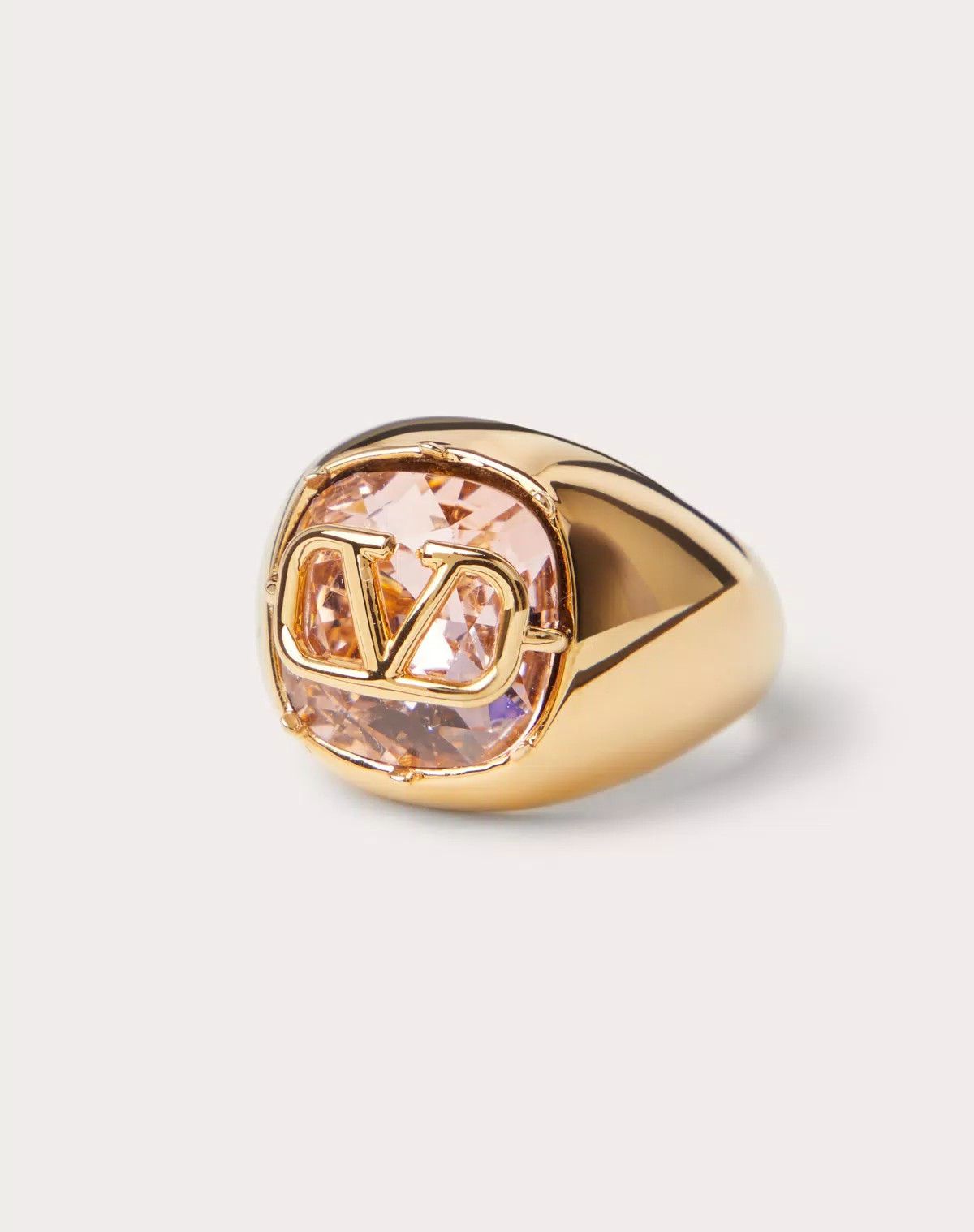 Valentino oc11z0725 Size:Small/ Swarovski Crystal Ring in Golden Size ONE SIZE - 2 Thumbnail