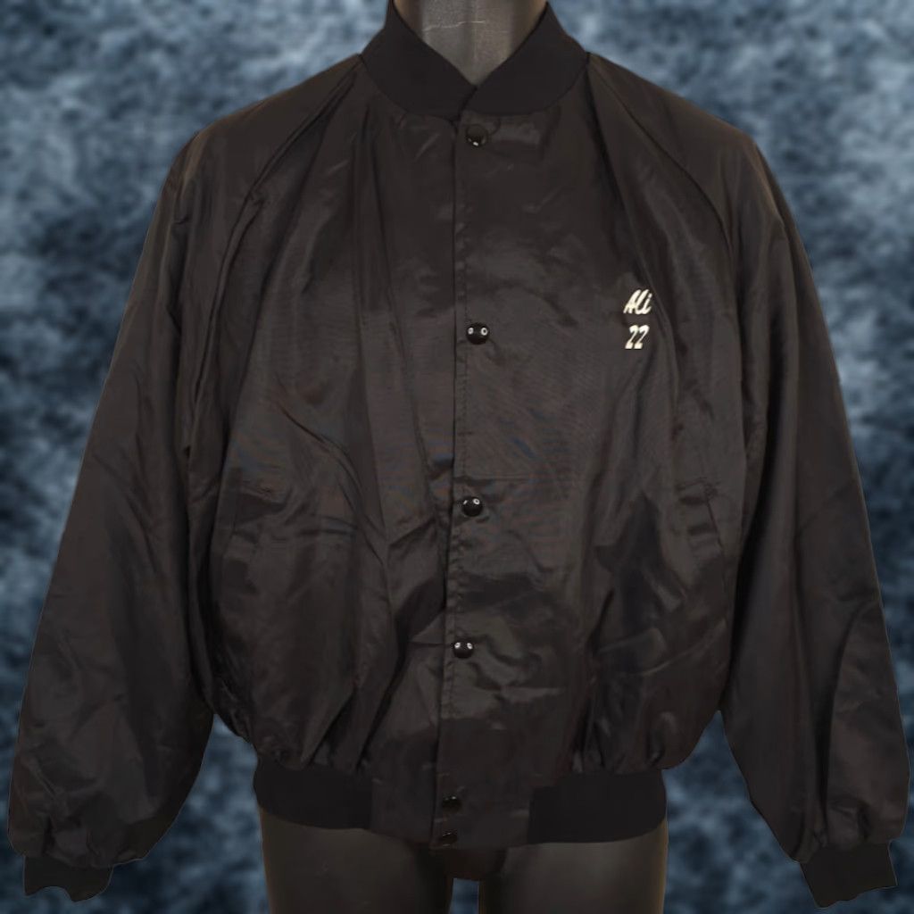 Vintage VINTAGE West Ark Diamonds Fast Pitch Satin Bomber Jacket Mens Size Large Black USA Ball Softball Size US L / EU 52-54 / 3 - 1 Thumbnail