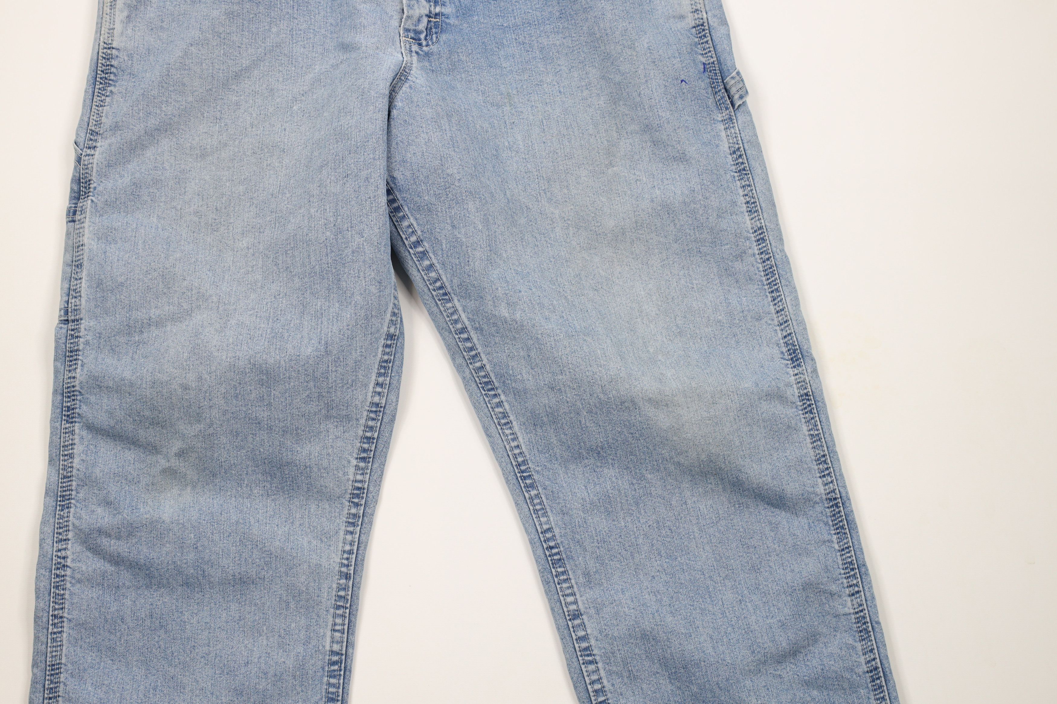 Lee × Vintage Vintage Lee Distressed Wide Leg Dungaree Denim Jeans Blue Size US 36 / EU 52 - 3 Thumbnail