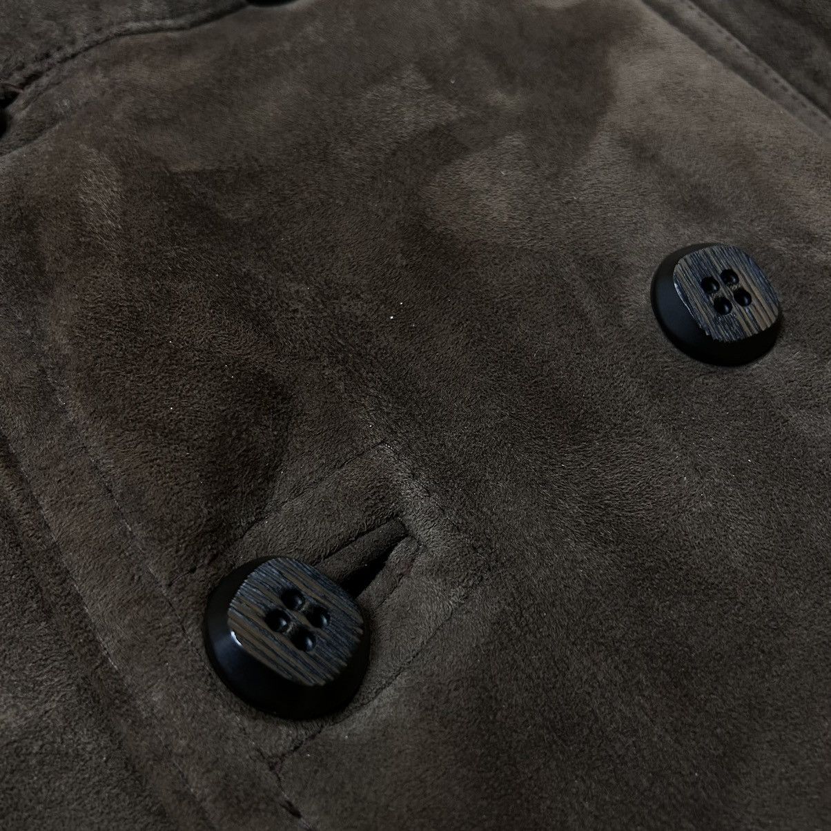 Japanese Brand × Vintage Vintage Scandinavian Warm Suede Double Breasted Long Coat Size US M / EU 48-50 / 2 - 10 Thumbnail