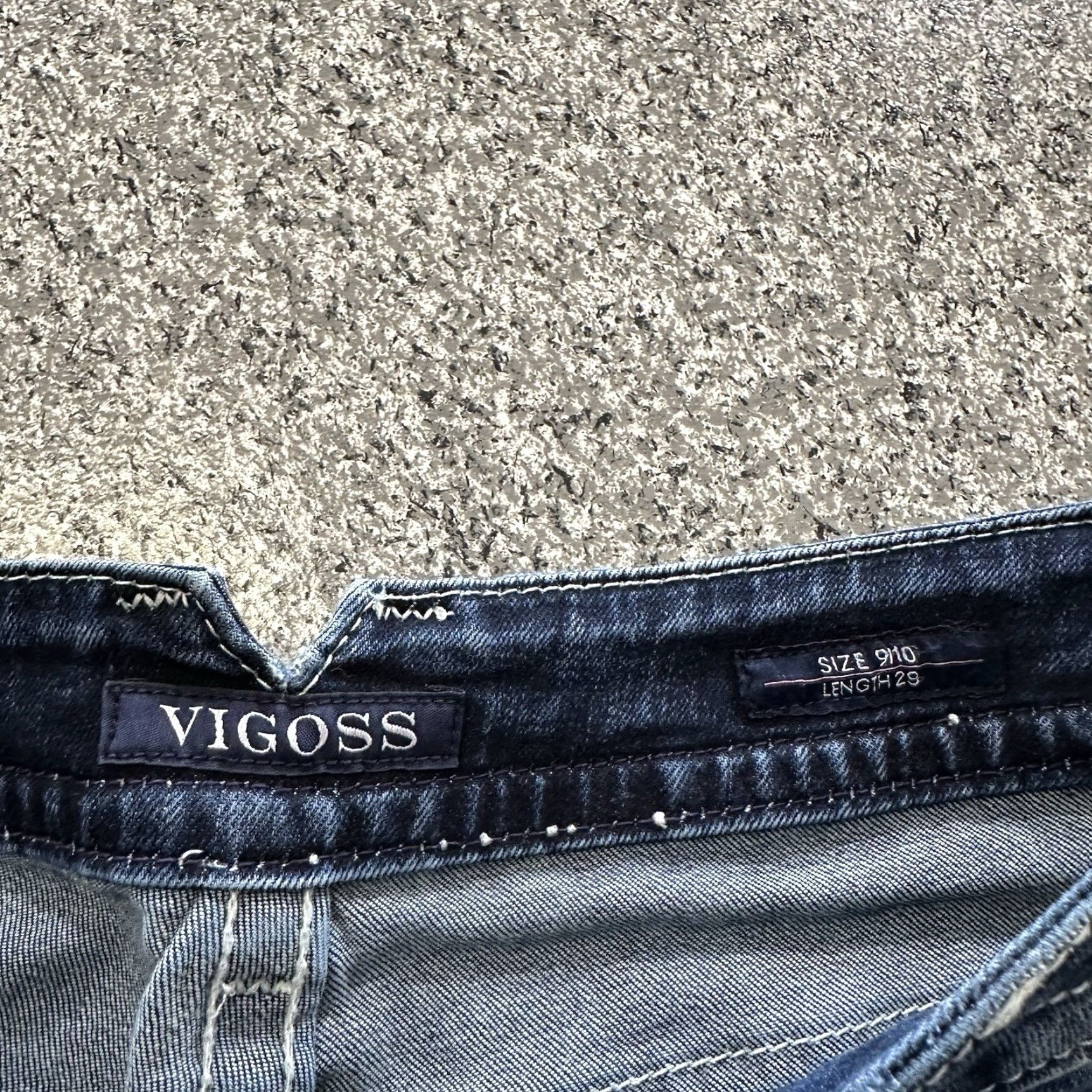 Vintage VIGOSS Jeans Womens 9/10 x 29 Chelsea Skinny Mid Rise Denim Stretch Blue Jeans Womens 10 Blue Skinny Stretch Regular 5-Pocket Chelsea Size 24" / US 00 / IT 34 - 5 Thumbnail