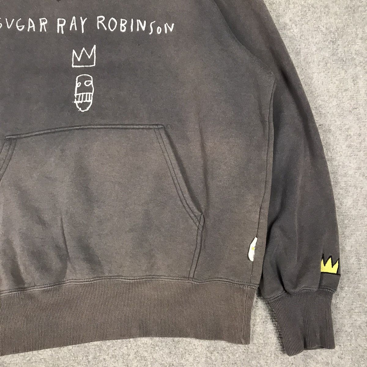 Jean-Michel Basquiat JEAN MICHEL BASQUIAT X SUGER RAY ROBINSON GRAY FADED HOODIES Size US M / EU 48-50 / 2 - 4 Thumbnail