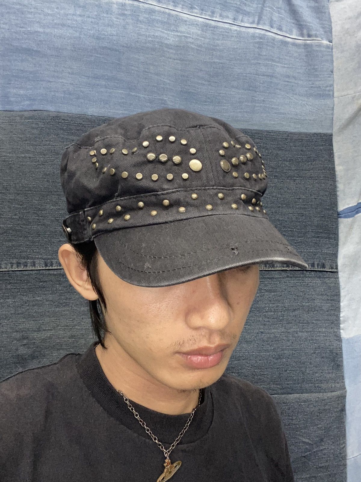 If Six Was Nine × Japanese Brand × KMRii studded cadet hat commando Size 30 - 9 Thumbnail