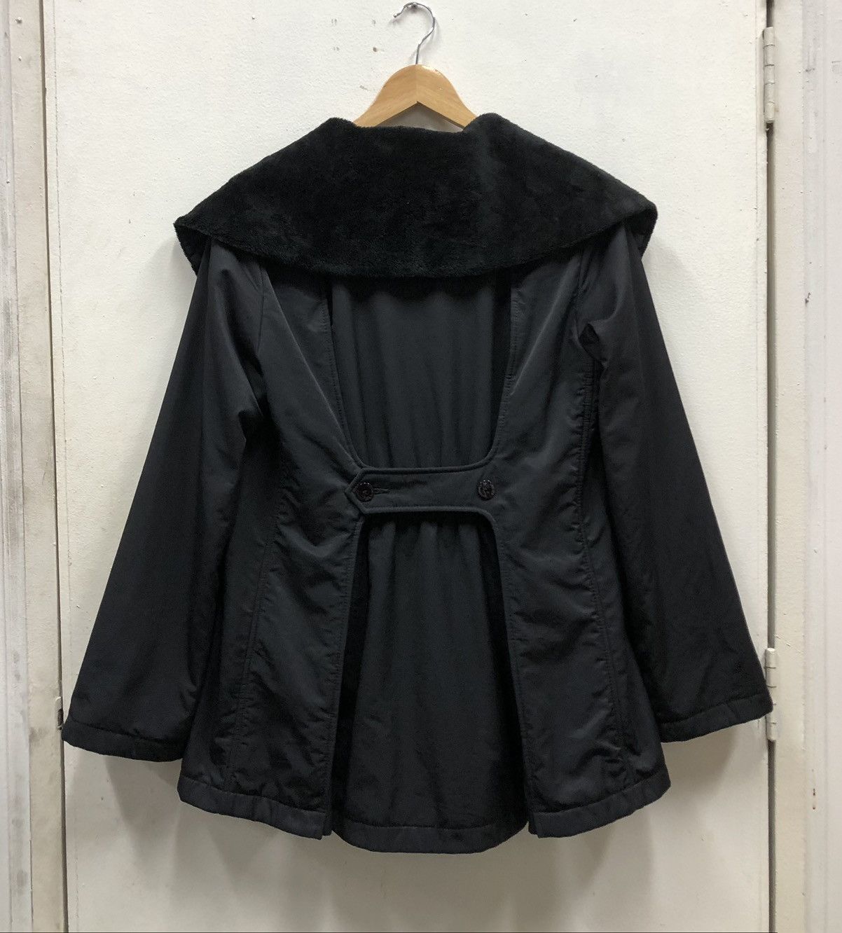 Emporio Armani Emporio Armani Black Lined Fleece Show Collar Coat Jacket Size M / US 6-8 / IT 42-44 - 3 Thumbnail