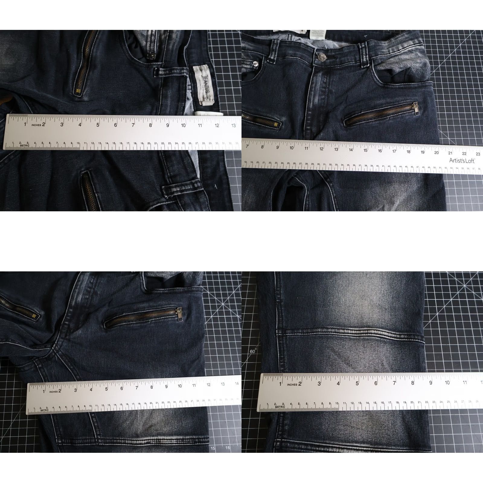 Akademiks VINTAGE Akademiks Jeans Men's 36 x 32 Black Denim Tapered Biker Low Rise Y2K VTG - 90s Grunge USA Mens Jeans Size US 36 / EU 52 - 8 Thumbnail