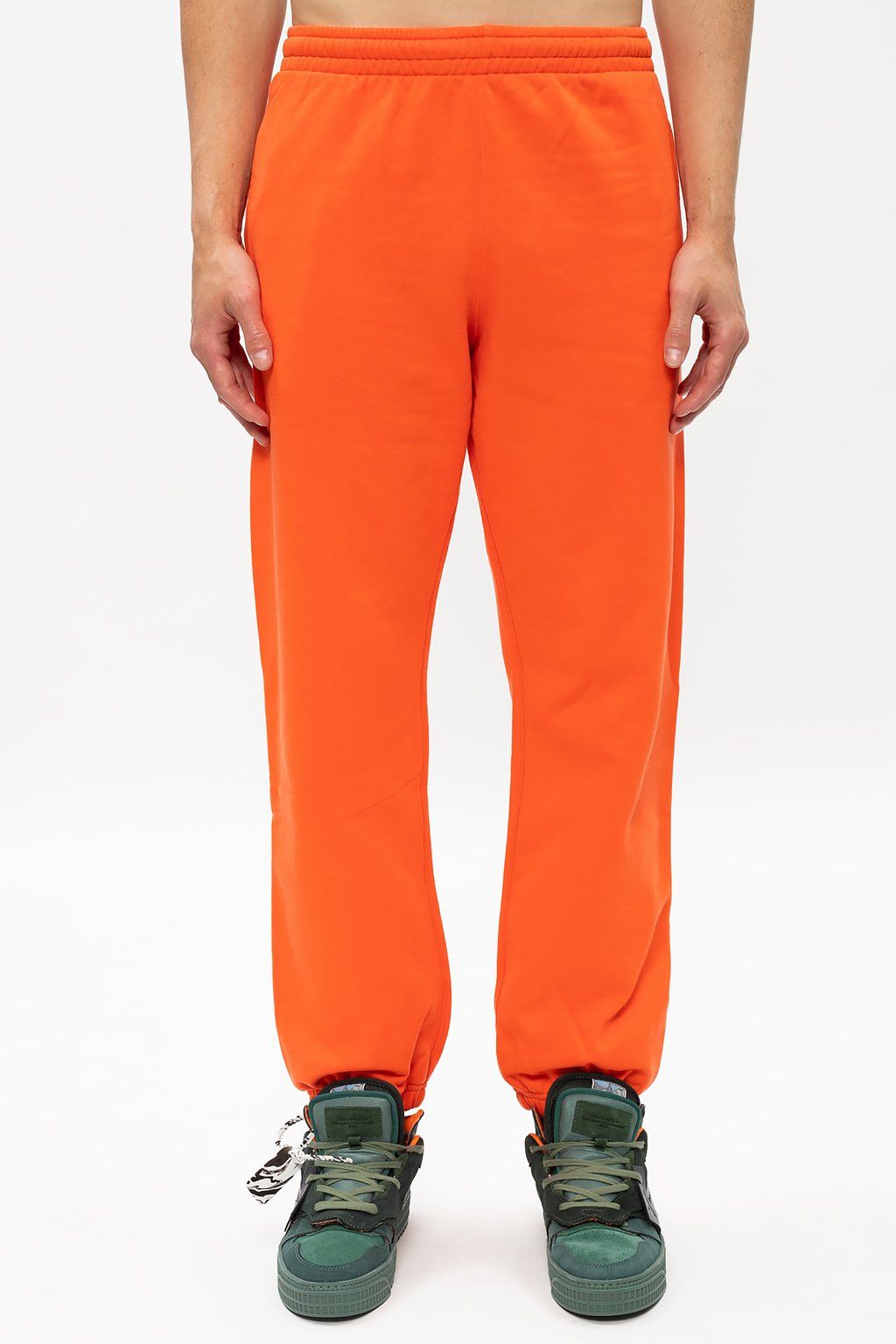 Off-White Orange Sprayed Stencil Arrows Logo Sweatpants Size 28" / US 6 / IT 42 - 3 Thumbnail