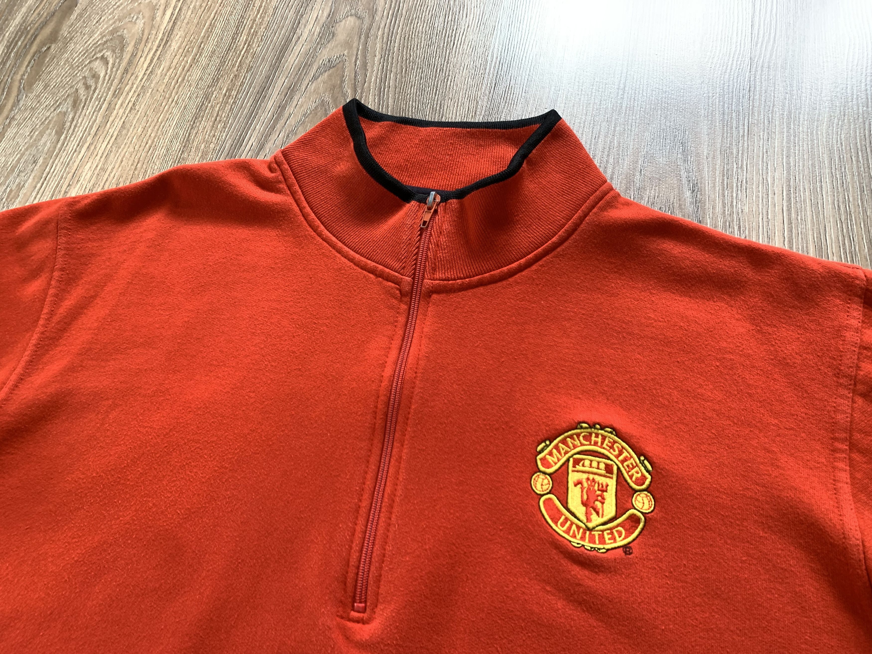 Vintage Vintage Manchester United 1/4 Zip Pullover Sweatshirt Size US L / EU 52-54 / 3 - 4 Thumbnail
