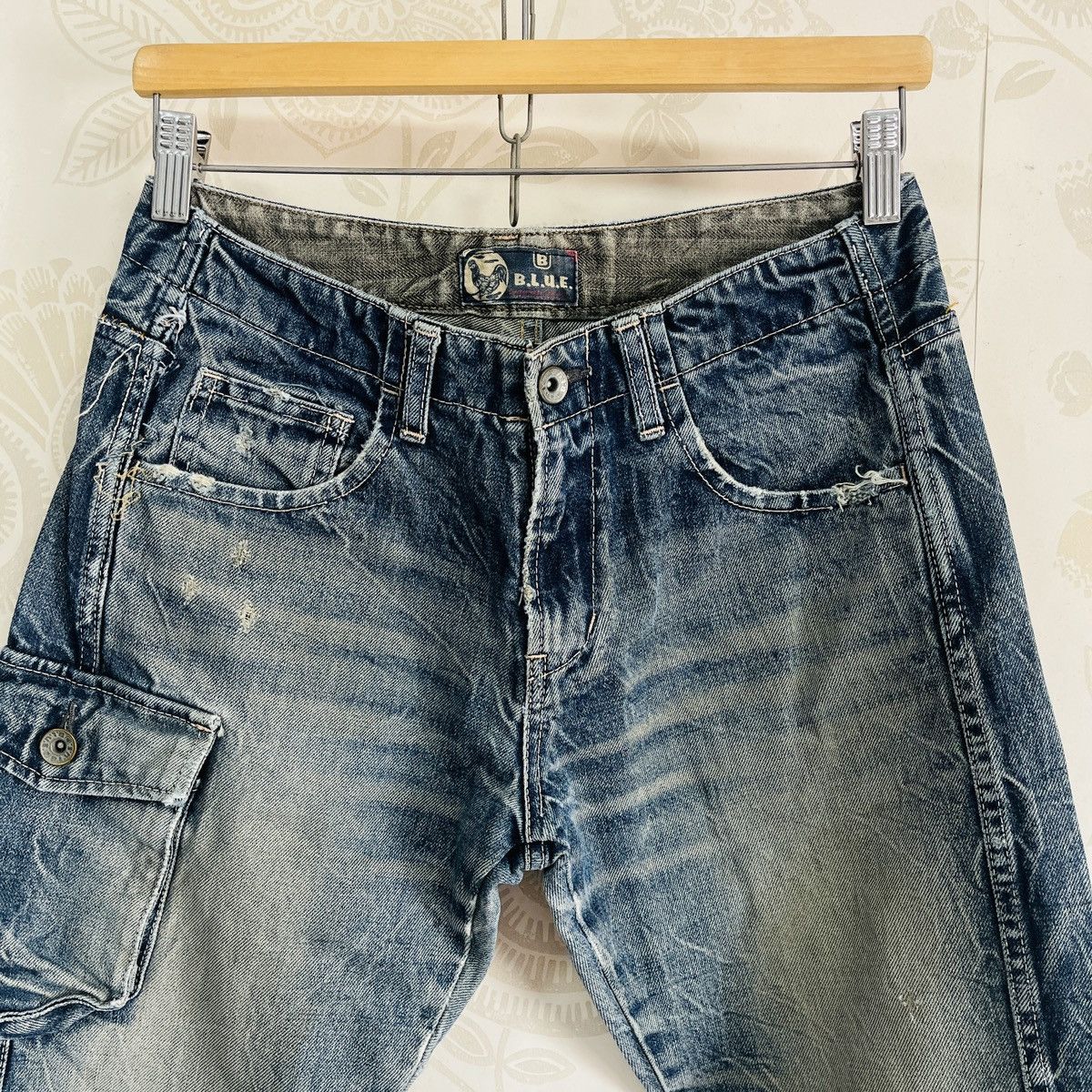 Le Grande Bleu (L.G.B.) × Vintage Vintage BLUE Grande Faded Acid Wash Denim Jeans Size US 29 - 24 Thumbnail