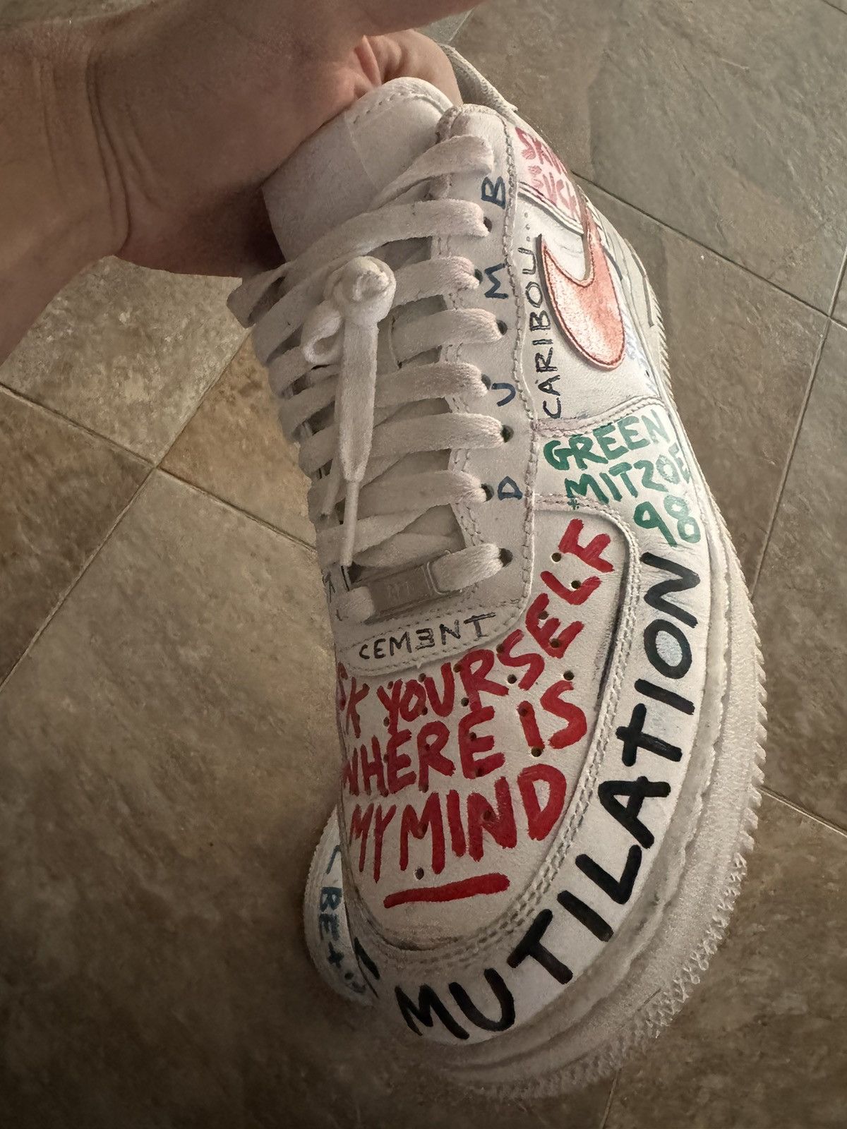 Nike × Vlone Himumimdead Pauly Vlone Af1 Size US 9.5 / EU 42-43 - 4 Thumbnail