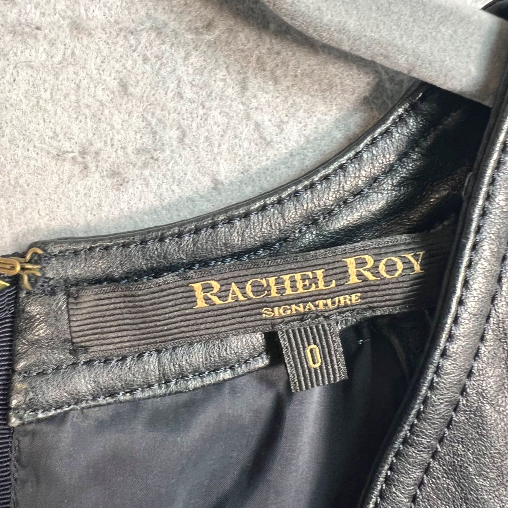 Vintage VINTAGE Rachel Roy Fit & Flare Dress Womens Size 0 Black Textured Sleeveless Knee Length Size XS / US 0-2 / IT 36-38 - 3 Thumbnail