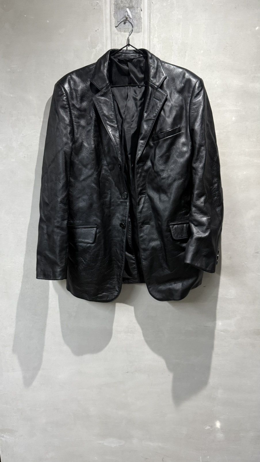 Yohji Yamamoto Vintage Yohji Yamamoto Leather Jacket Size US L / EU 52-54 / 3 - 15 Thumbnail