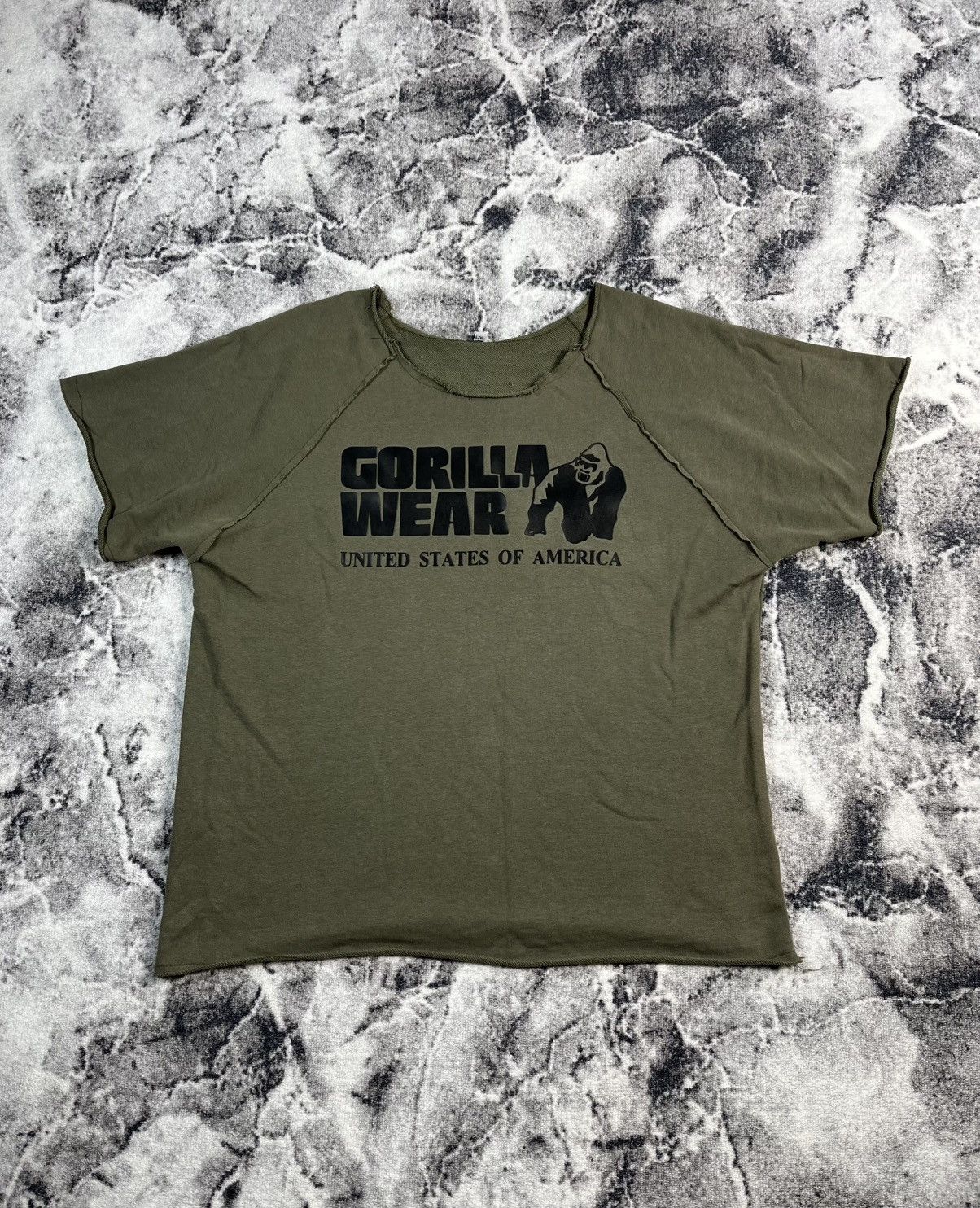 Other Gorilla Wear T Shirt Olive Military Logo Oversized L XL Size US XL / EU 56 / 4 - 1 Thumbnail