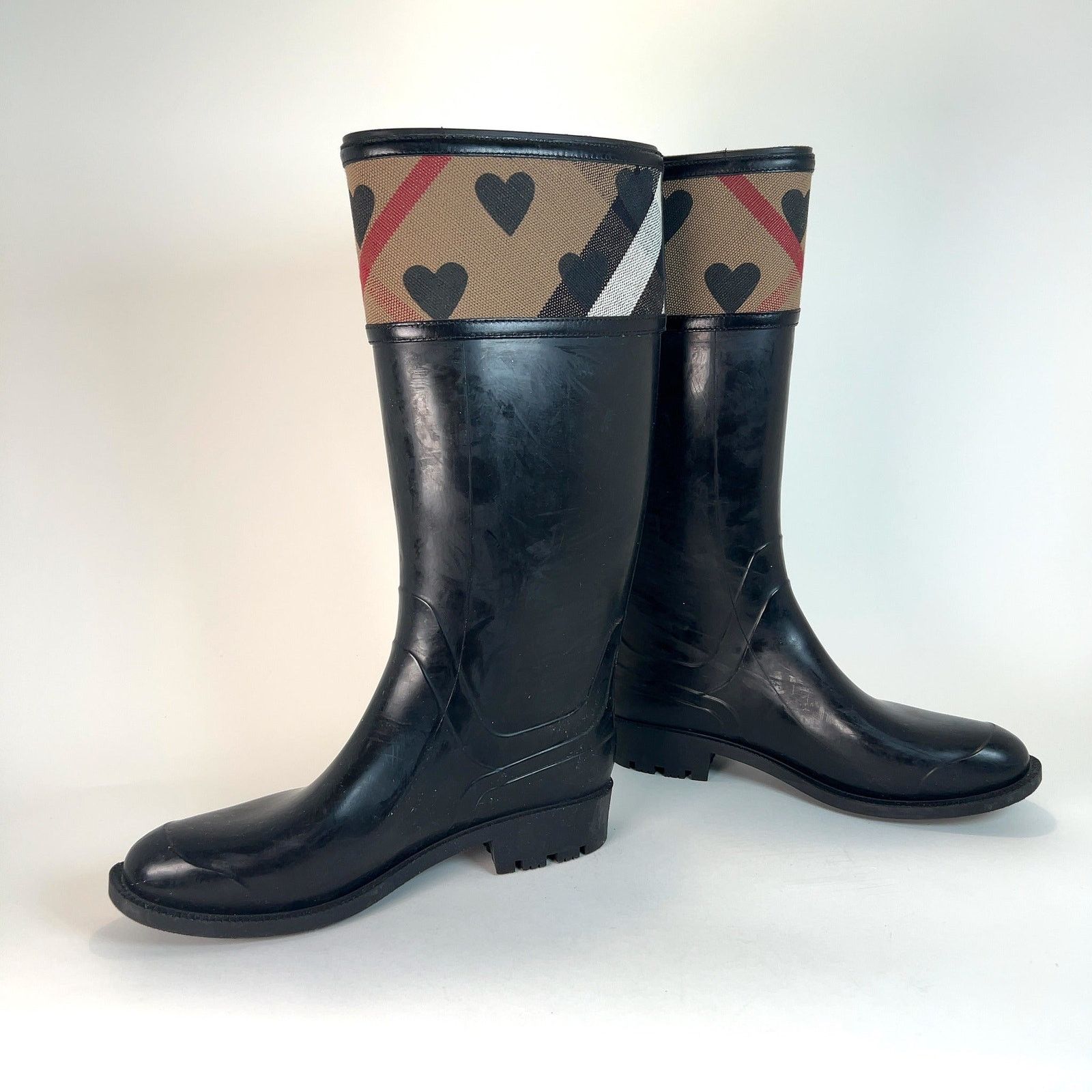 Burberry Burberry Canvas Heart Rain Boots Size US 7 / IT 37 - 4 Thumbnail