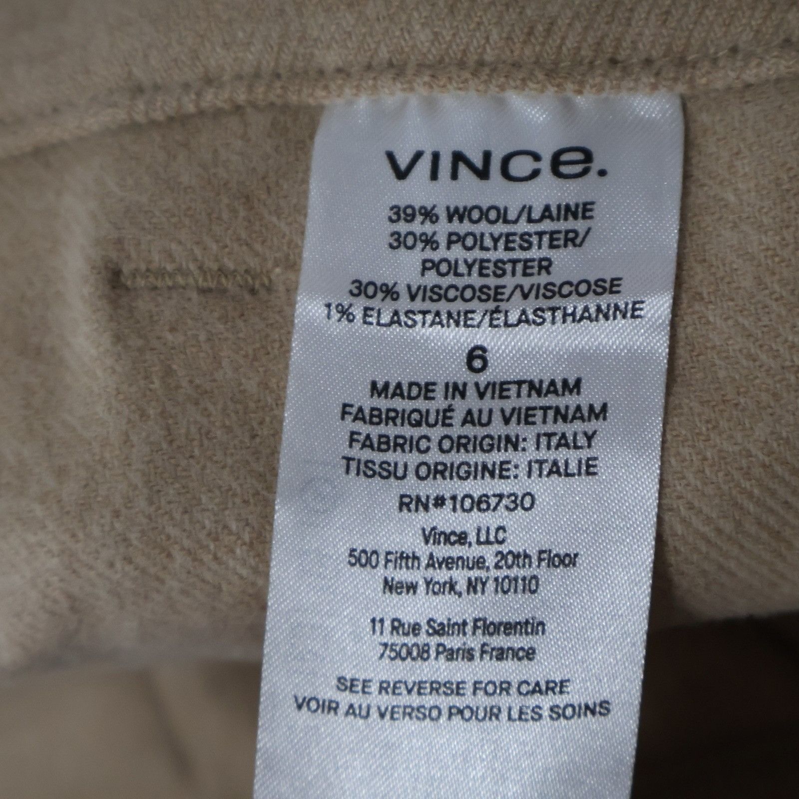 Vince Vince Wide Leg Cargo Pants Women 6 Tan Utility High Rise NWT Size 28" / US 6 / IT 42 - 5 Thumbnail