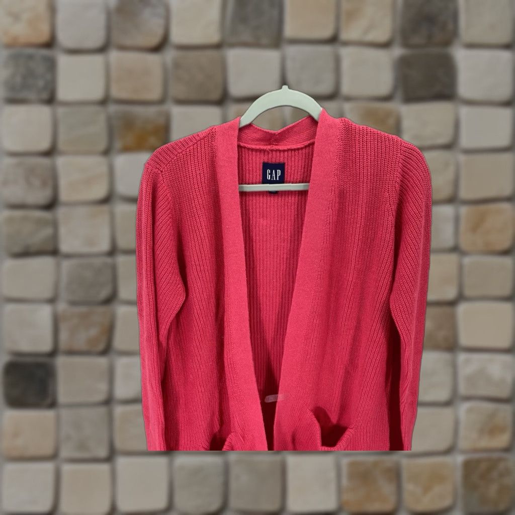 Gap Gap Cardigan Women Long Sleeve Open Knit Pink Raspberry Pockets M NWT sweater Size M / US 6-8 / IT 42-44 - 1 Thumbnail
