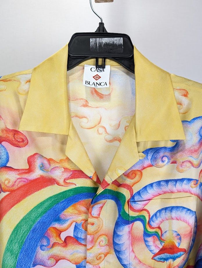 Casablanca o1rshd1 DUP /Silk Twill Short Sleeve Collar Shirt Multicolor Size US M / EU 48-50 / 2 - 4 Thumbnail