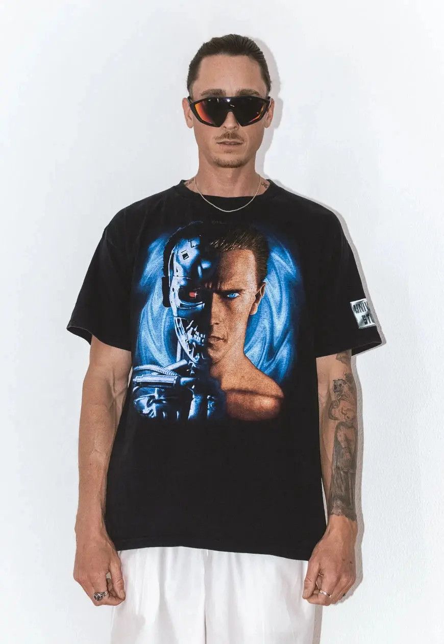 Rap Tees × Vintage Rare 90s Terminator 2 Movie Graphic Tee Vintage Size US XL / EU 56 / 4 - 1 Thumbnail