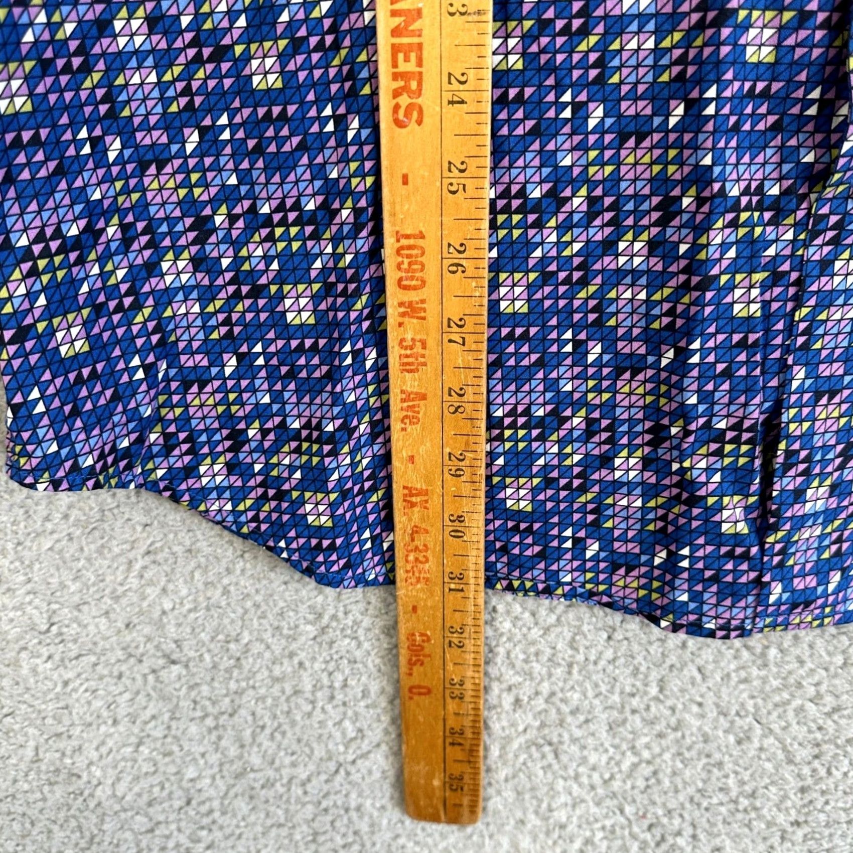 Tailorbyrd TAILORBYRD Shirt Button Up Mens XL Blue Geometric Long Sleeve Casual Logo Shirt Size US XL / EU 56 / 4 - 7 Thumbnail
