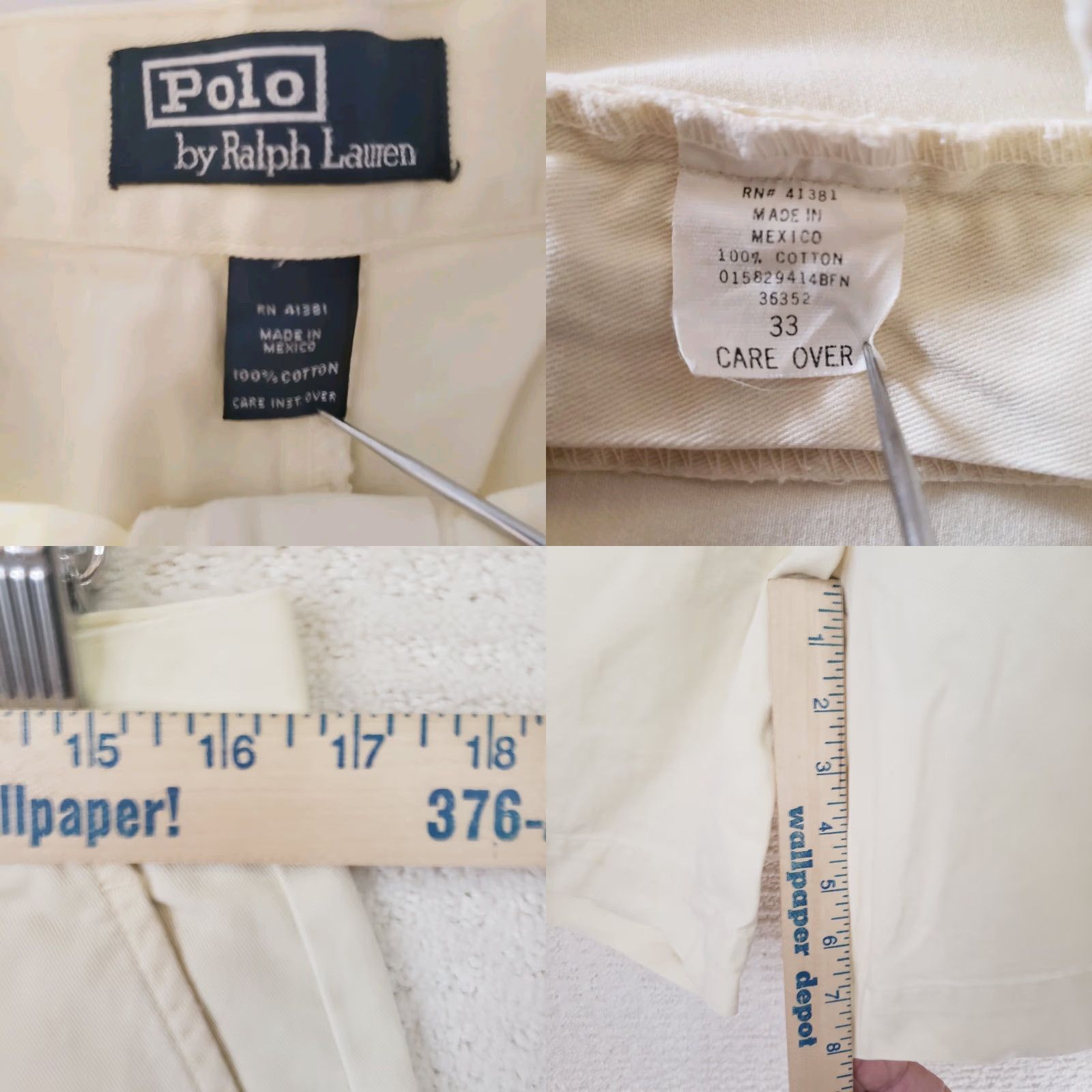 Polo Ralph Lauren VINTAGE Polo Ralph Lauren Shorts Mens 33 Pale Yellow Chino Regular Inseam 8in Zip Button Logo Casual Casual Mens Yellow 90s Classic Outdoor Outdoors Size US XS / EU 42 / 0 - 8 Thumbnail