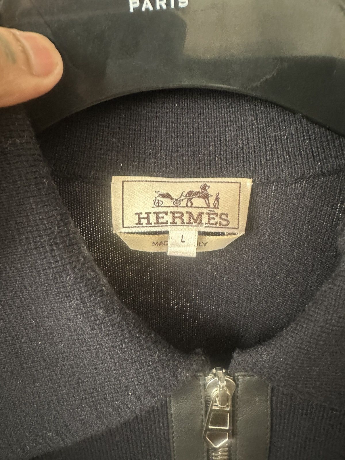 Hermes Hermes Leather Detail Zip Front Size US L / EU 52-54 / 3 - 5 Thumbnail