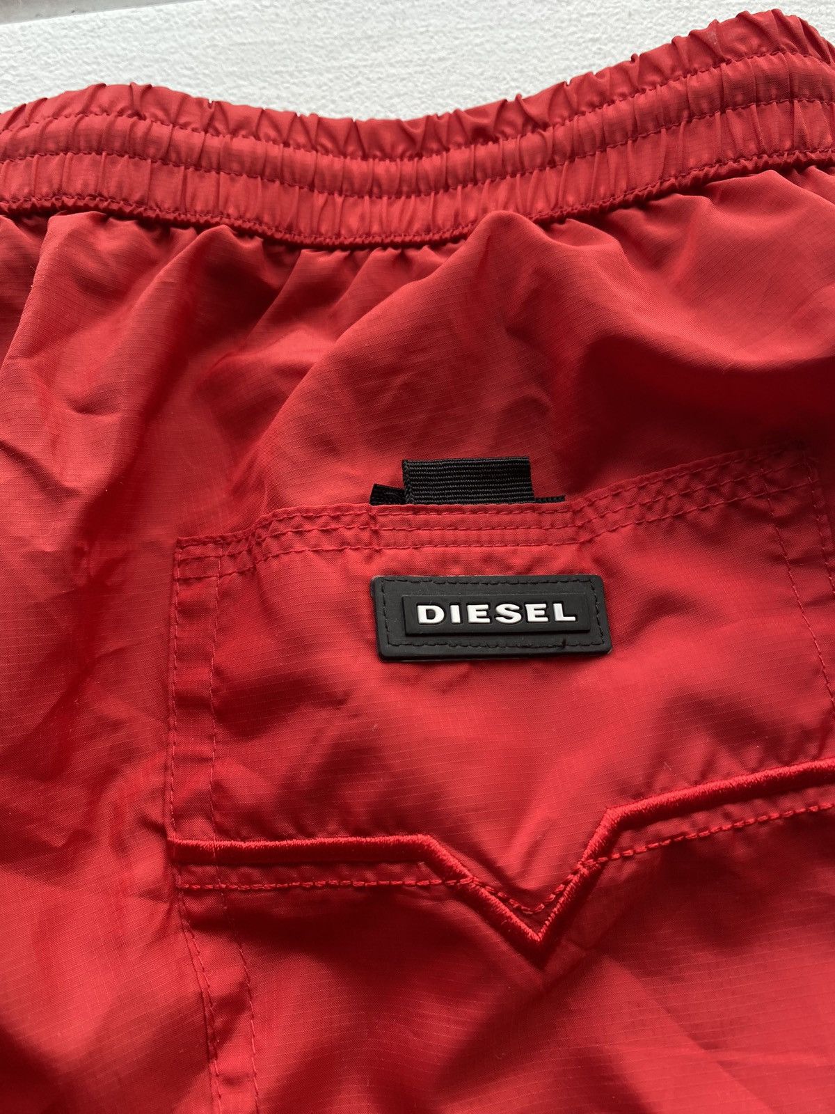 Diesel × Vintage 🔥Gothic Punk Diesel Beachwear Red Pocket Mens Shorts Y2k Size US 32 / EU 48 - 4 Thumbnail